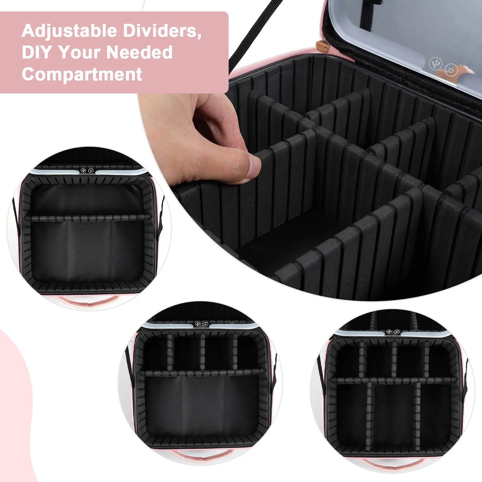 Makeup Bag Large Capacity Makeup Bag Makeup Bag Partition Organizer Large Capacity Travel Cosmetic Storage Bag Travel Makeup Bag