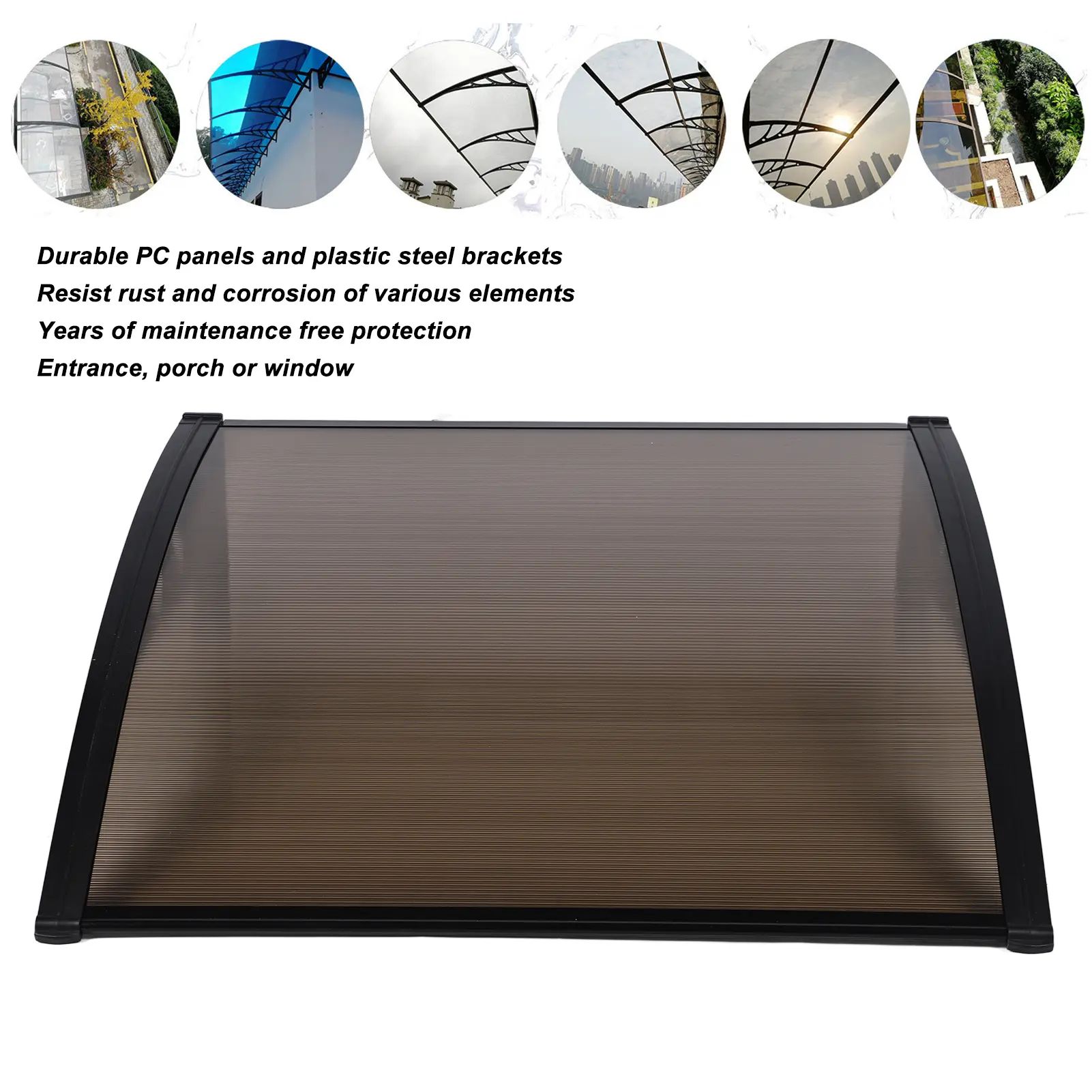 1pcs Window Awning Rainproof Sun Shade Door Canopy Windproof Door Awning Cover Garden Outdoor Window Awning Window Canopy Cover