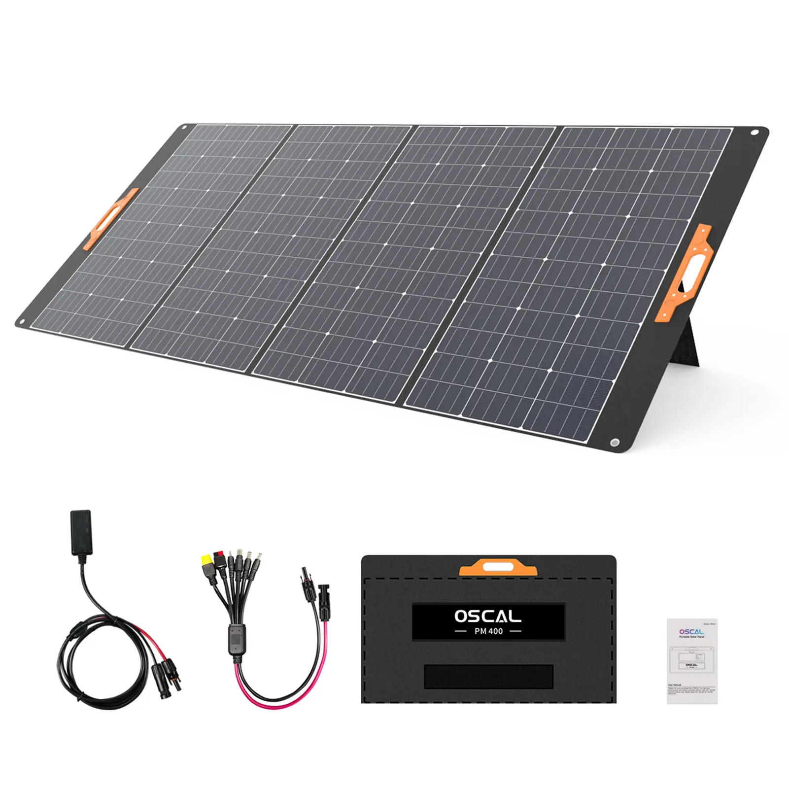 Oscal PM400 400W Foldable Solar Panel 23% High Efficiency Monocrystalline Cells Adjustable Kickstand IP65 Water Repellent ETFE M