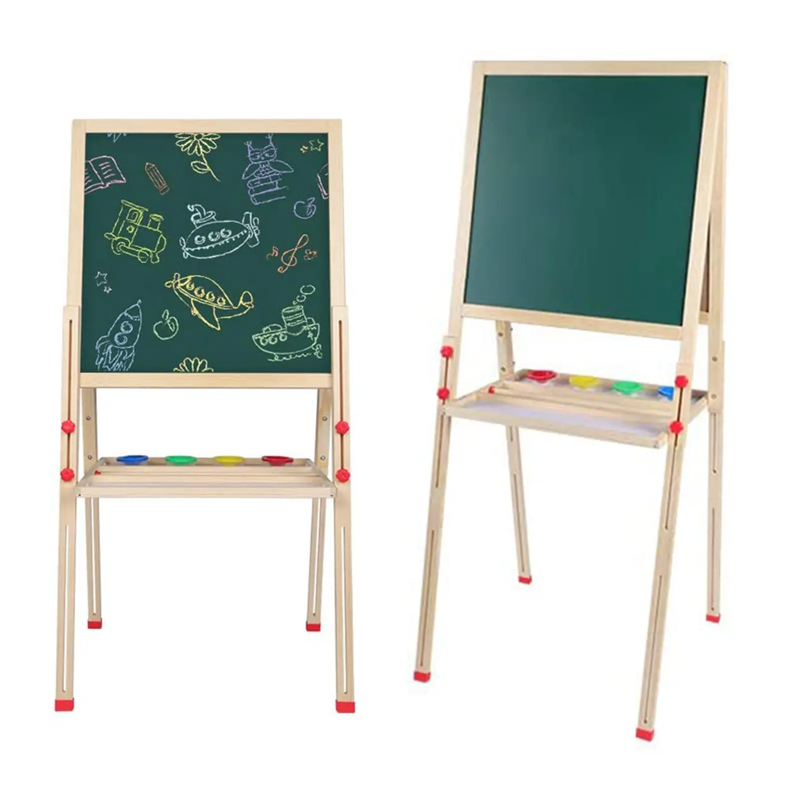 All in One Wooden Children Art Easel with Magnetic Snap Eraser Set Easel  Children Easel  Art Easel  Wooden Easel  Easel Set