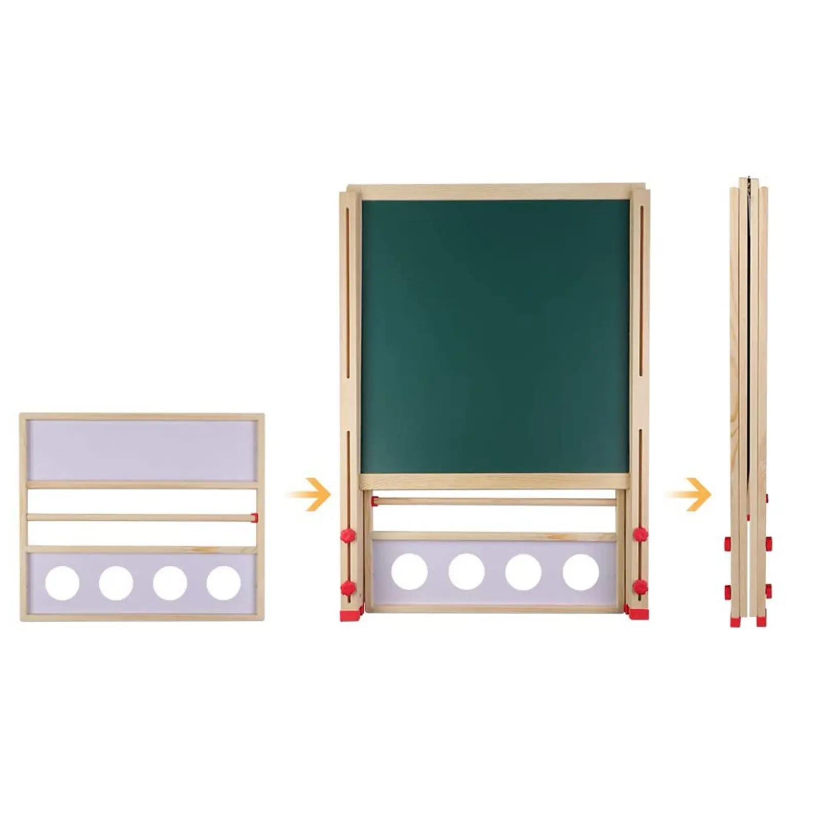 All in One Wooden Children Art Easel with Magnetic Snap Eraser Set Easel  Children Easel  Art Easel  Wooden Easel  Easel Set