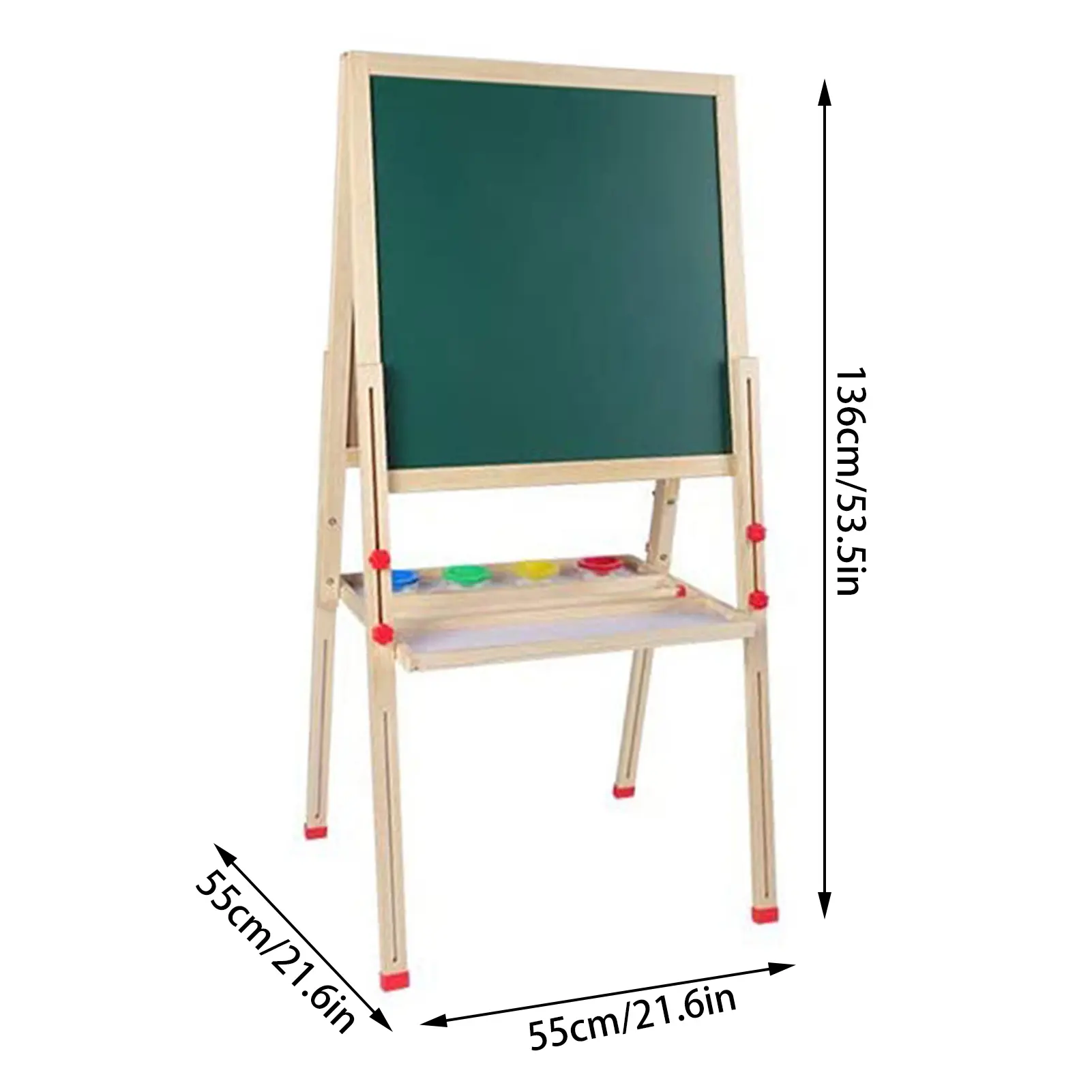 All in One Wooden Children Art Easel with Magnetic Snap Eraser Set Easel  Children Easel  Art Easel  Wooden Easel  Easel Set