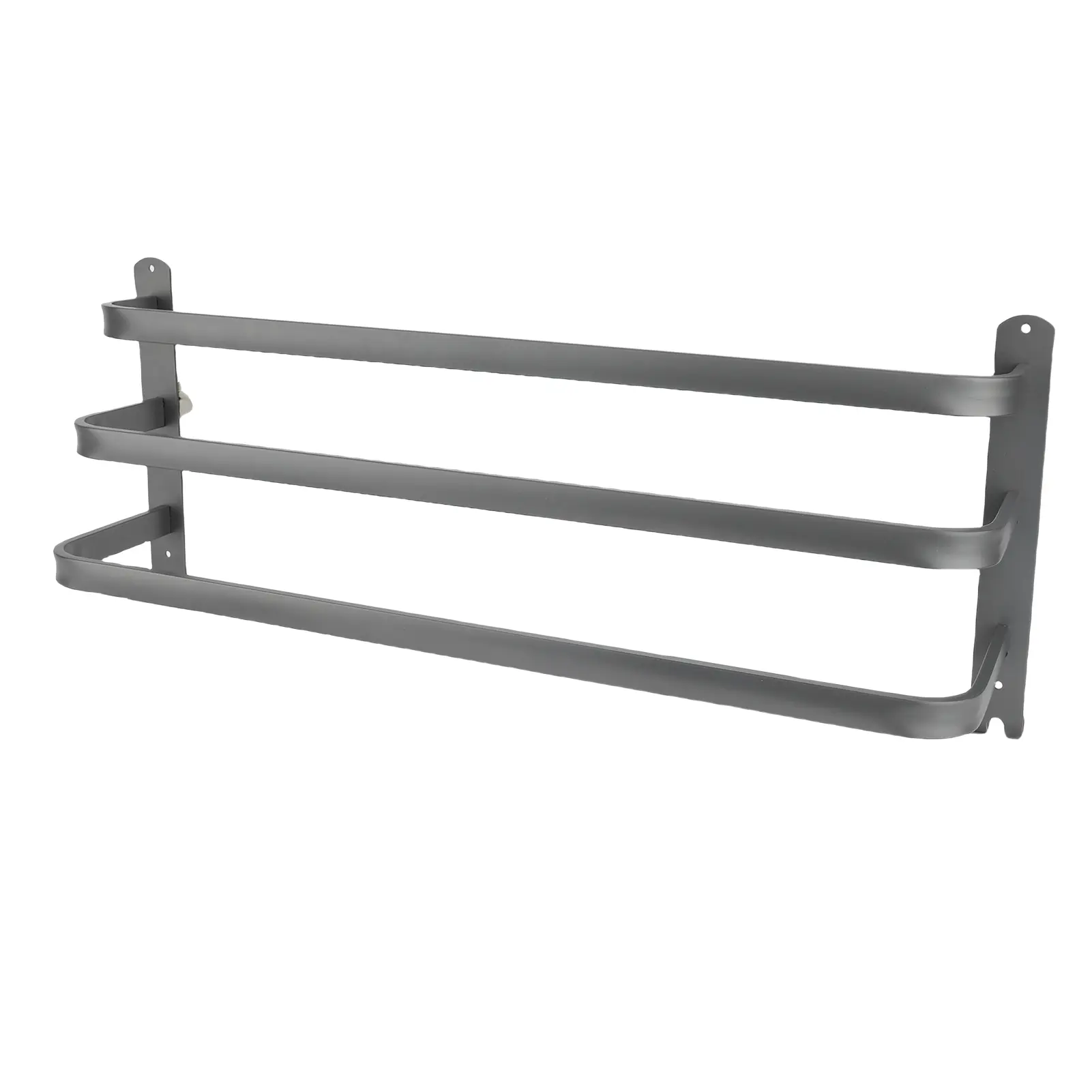 Wall Mounted Towel Holder 60CM Space Saving Enhanced Ventilation Convenient Hook 3 Tier Towel Rod Easy Installation for Hotel