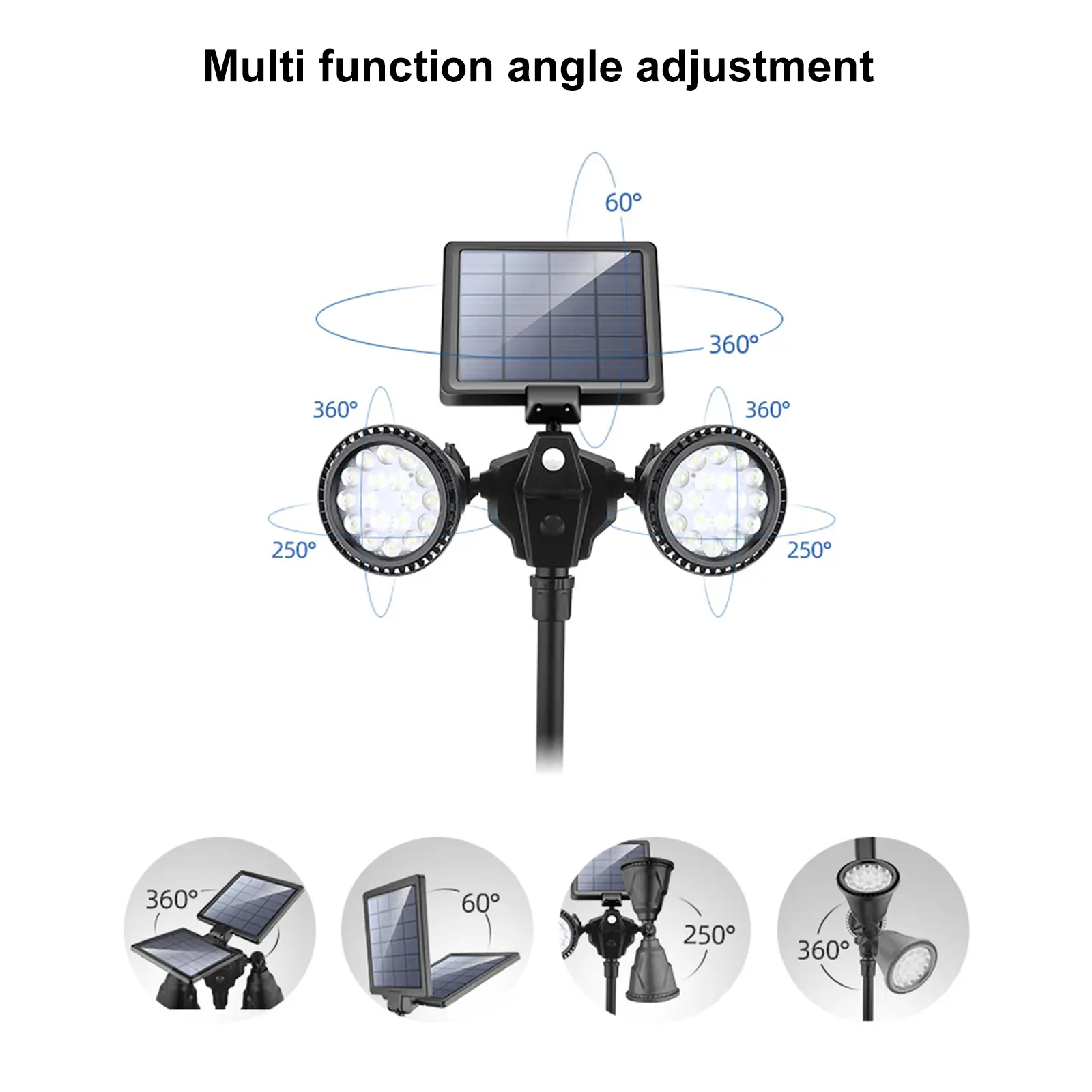 Solar Lawn Lamp PIR Motion Sensor Lights Lights Solar Panel Outdoor Lighting Landscape Yard Garden Courtyard Lamp Waterproof