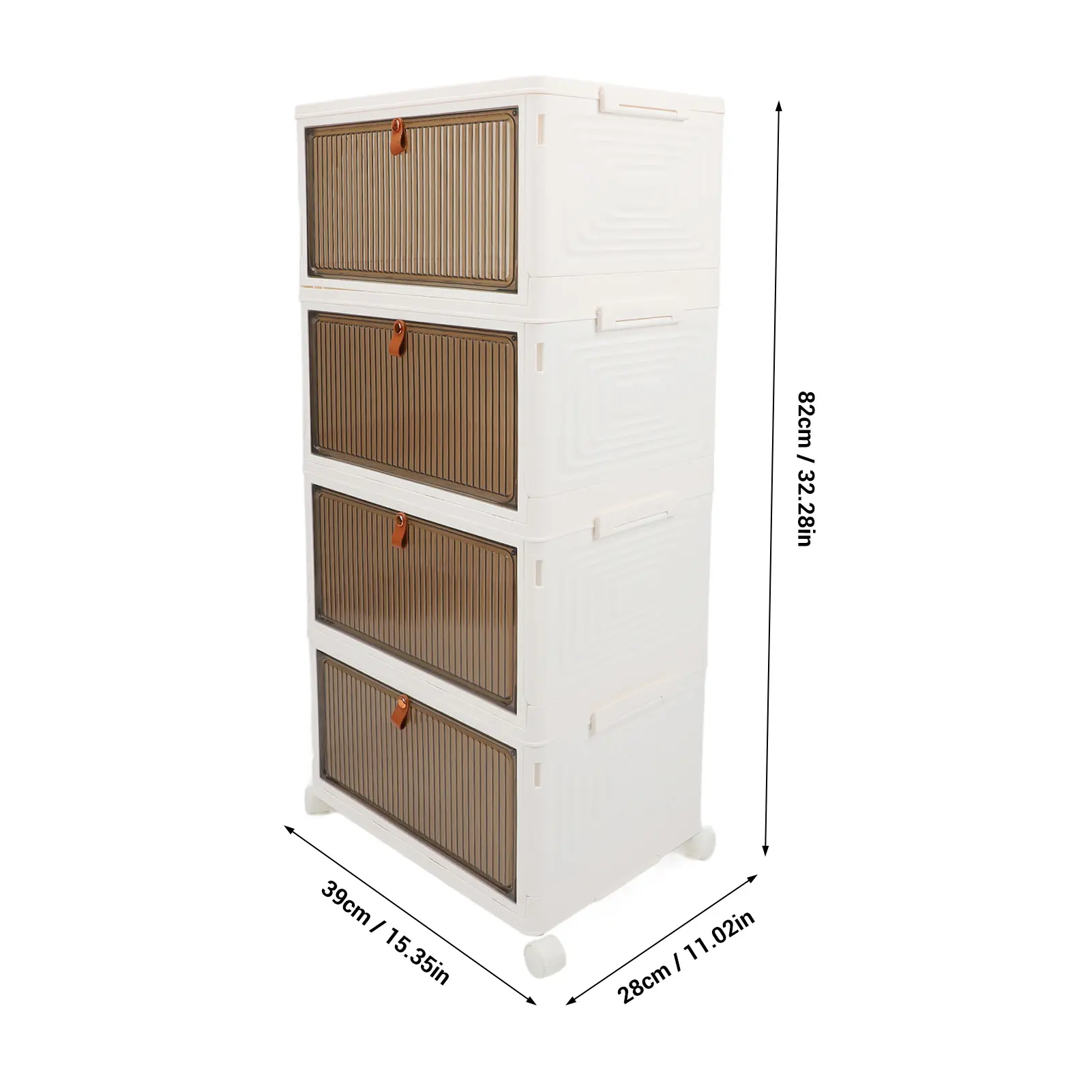 Folding Shoes Storage Box 4 Layers Transparent Large Capacity Foldable Shoe Rack Organizer with Wheels Folding Shoes Storage Box