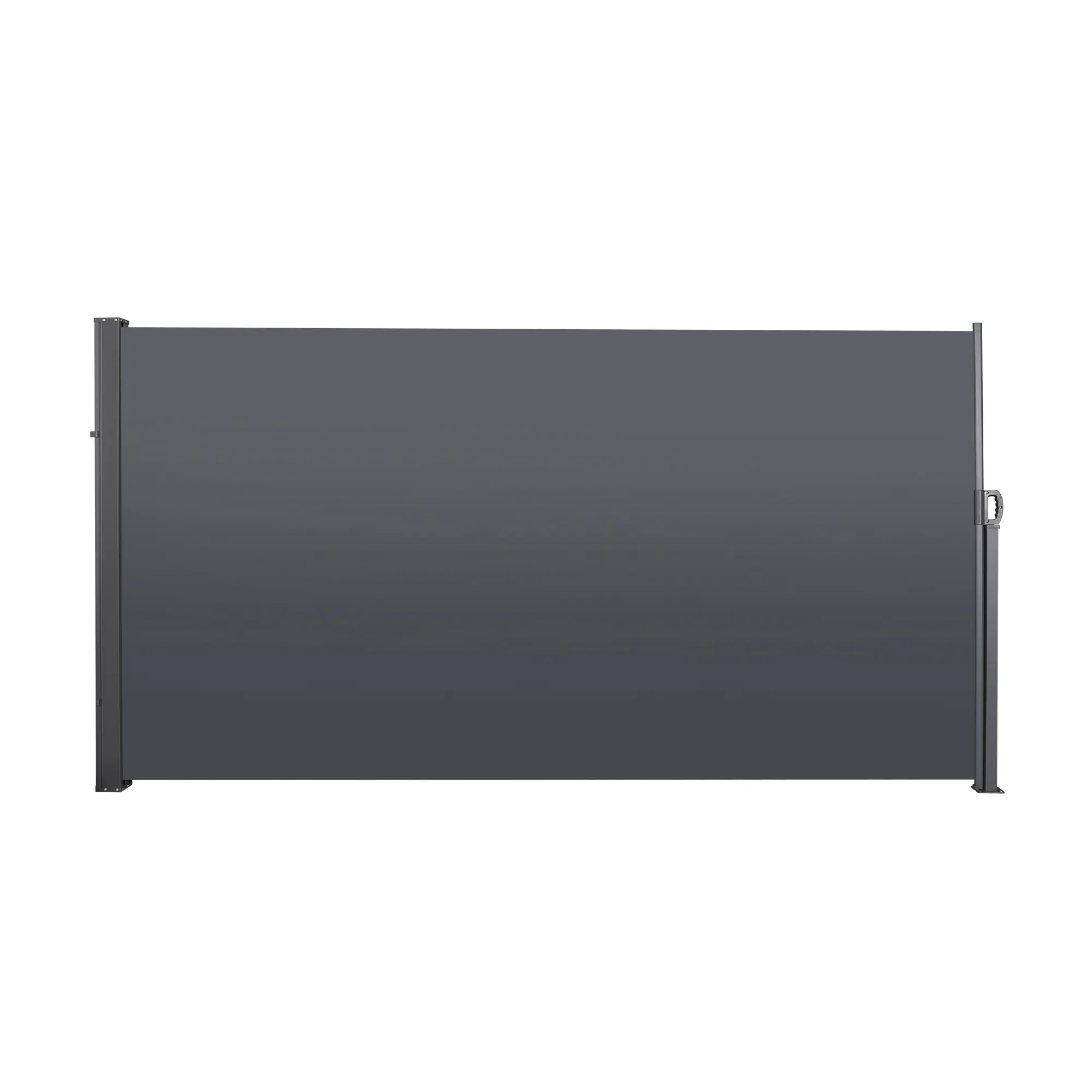 Retractable Side Screen Awning, UV Resistant, Waterproof, Patio Privacy Screen for Garden, Balcony, Courtyard(Dark Grey), 118.1"