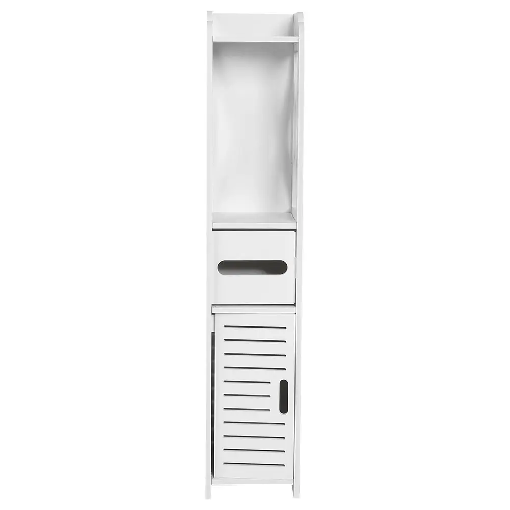 80x15.5x15CM Bathroom Toilet Furniture Cabinet White Wood Cupboard Shelf Tissue Storage Rack Bathroom Cabinet Bathroom Cupboard