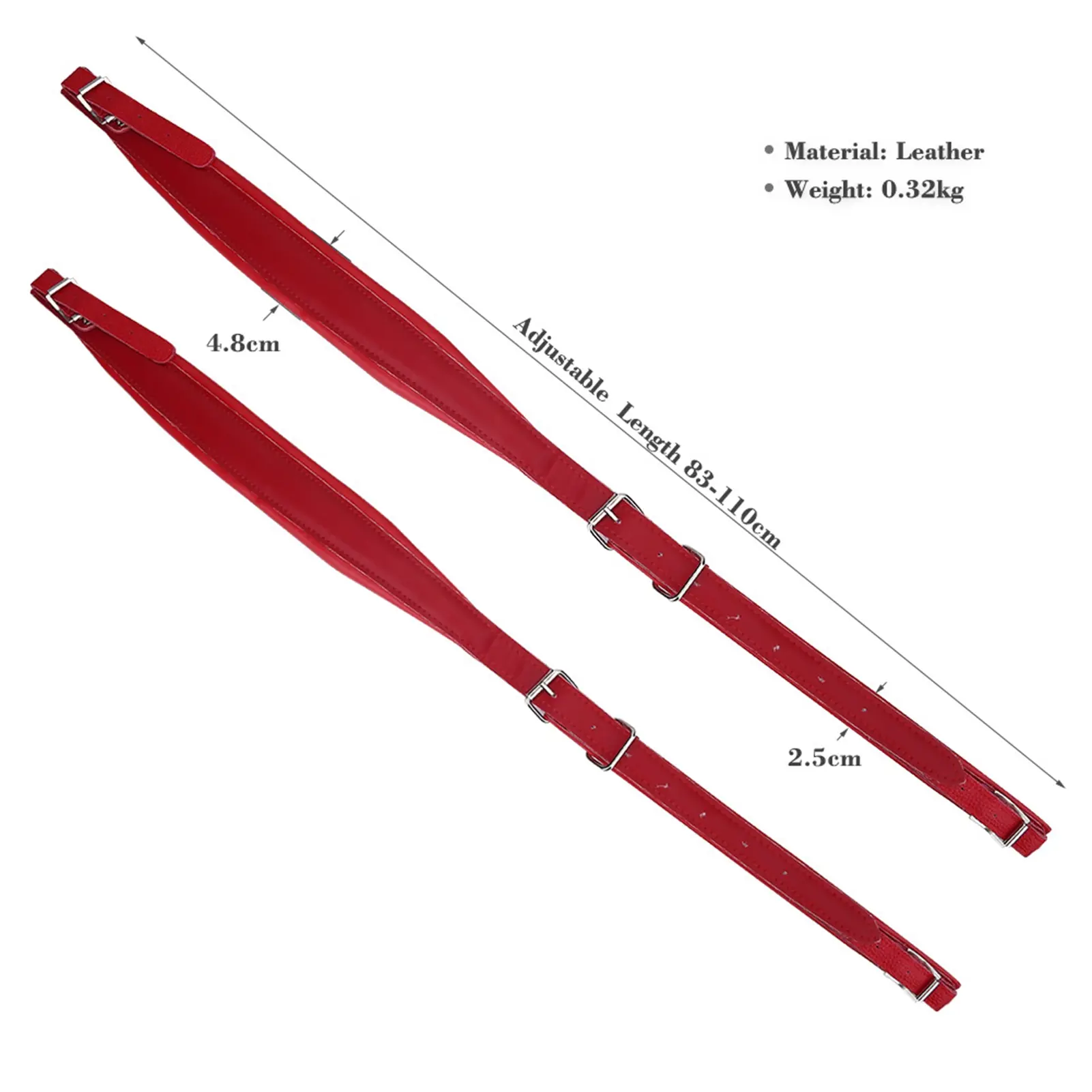 Durable Adjustable WeAr resistant Shoulder Belts Straps for 16-120 Bass Accordion(RED Black)