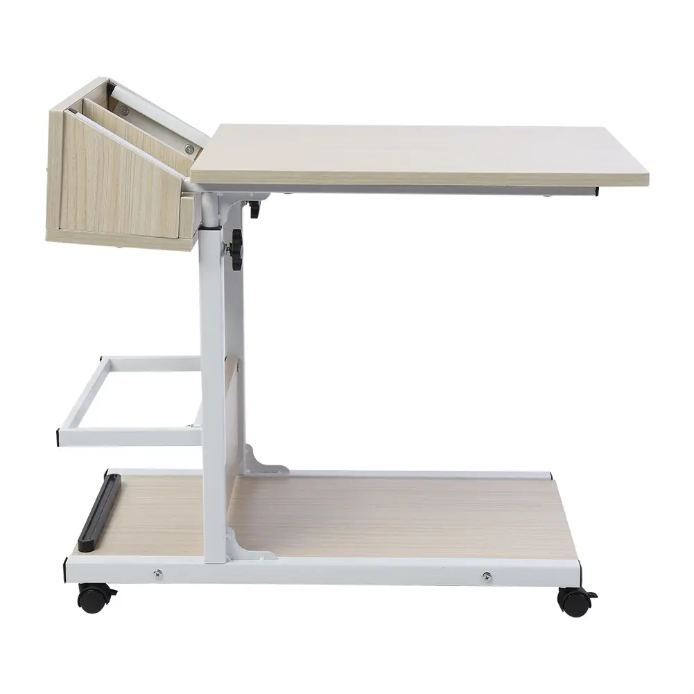 Portable Multifunctional Removable Laptop Desk with Wheels Drawer Bed Sofa Books Snack Multifunctional Removable Laptop Desk