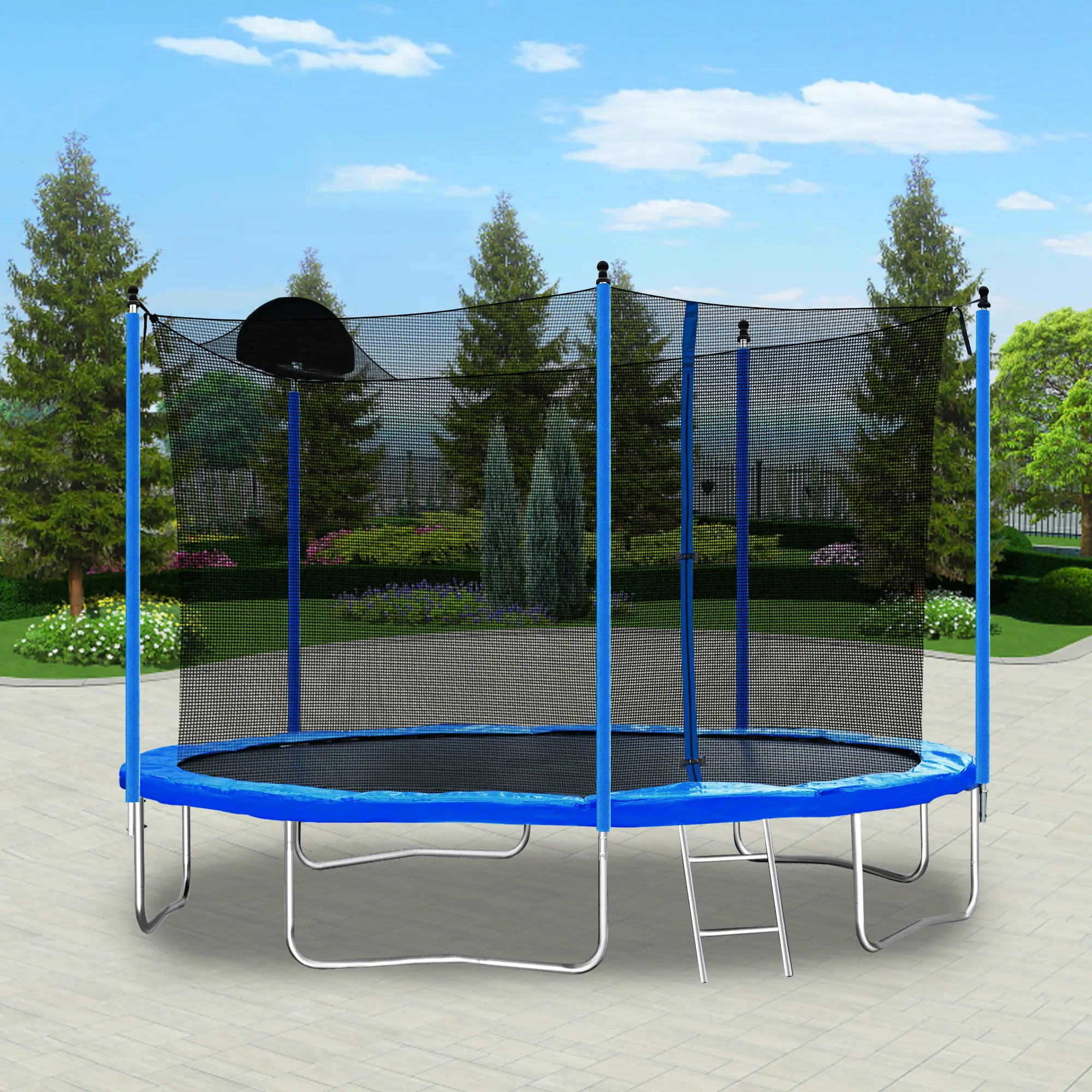 12FT TRAMPOLINE WITH BOARD,METAL,BOARD 12FT TRAMPOLINE WITH BOARD,METAL,BOARD