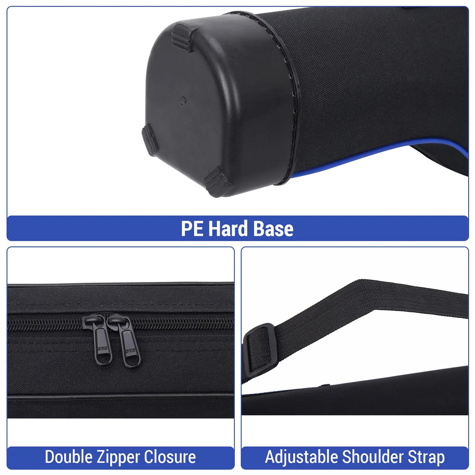 Waterproof Fishing Rod Bag 1. Fishing Pole Protective Pouch Hard Shell Fishing Tackle Storage Bag Fishing Rod Protective Case