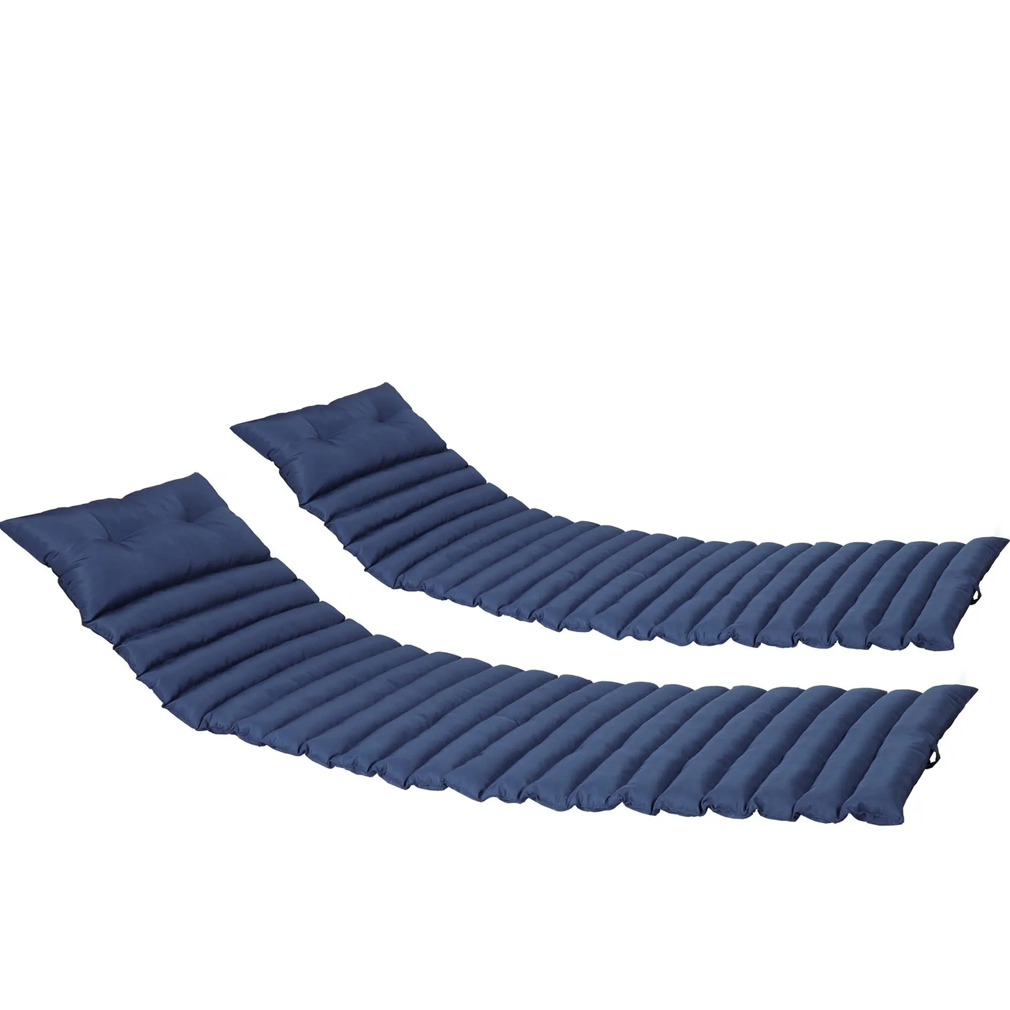2PCS Set Outdoor Lounge Chair Cushion Replacement Patio Funiture Seat Cushion Chaise Lounge Cushion-SKY BLUE