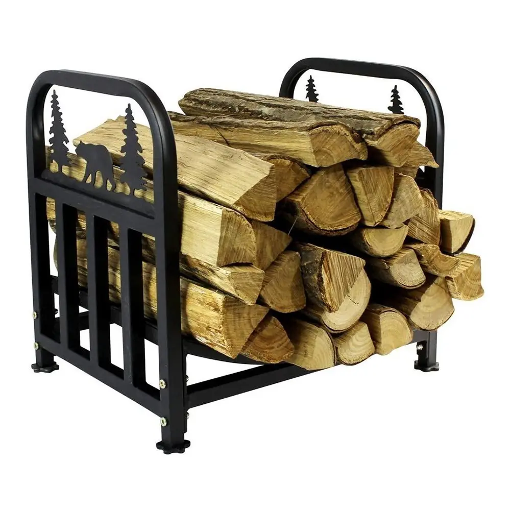 European  Concise  Home Fireplace Firewood Rack Log Storage Rack Shelf Organizer Firewood Storage Rack Log Storage Rack