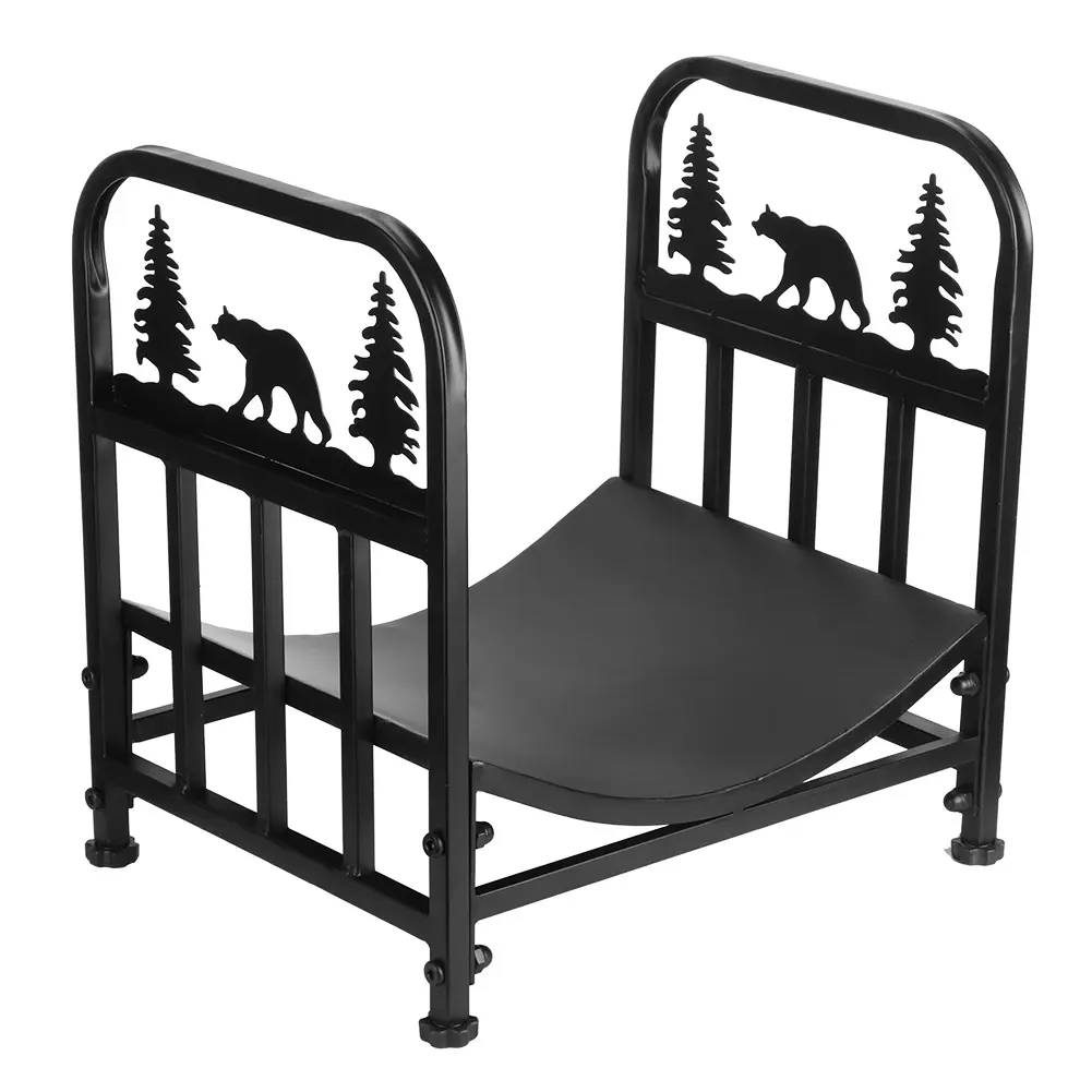 European  Concise  Home Fireplace Firewood Rack Log Storage Rack Shelf Organizer Firewood Storage Rack Log Storage Rack