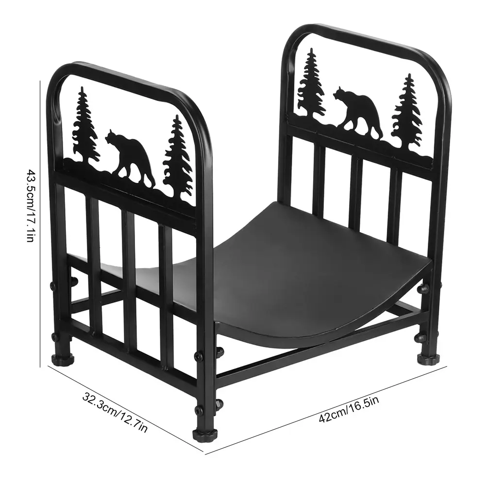 European  Concise  Home Fireplace Firewood Rack Log Storage Rack Shelf Organizer Firewood Storage Rack Log Storage Rack