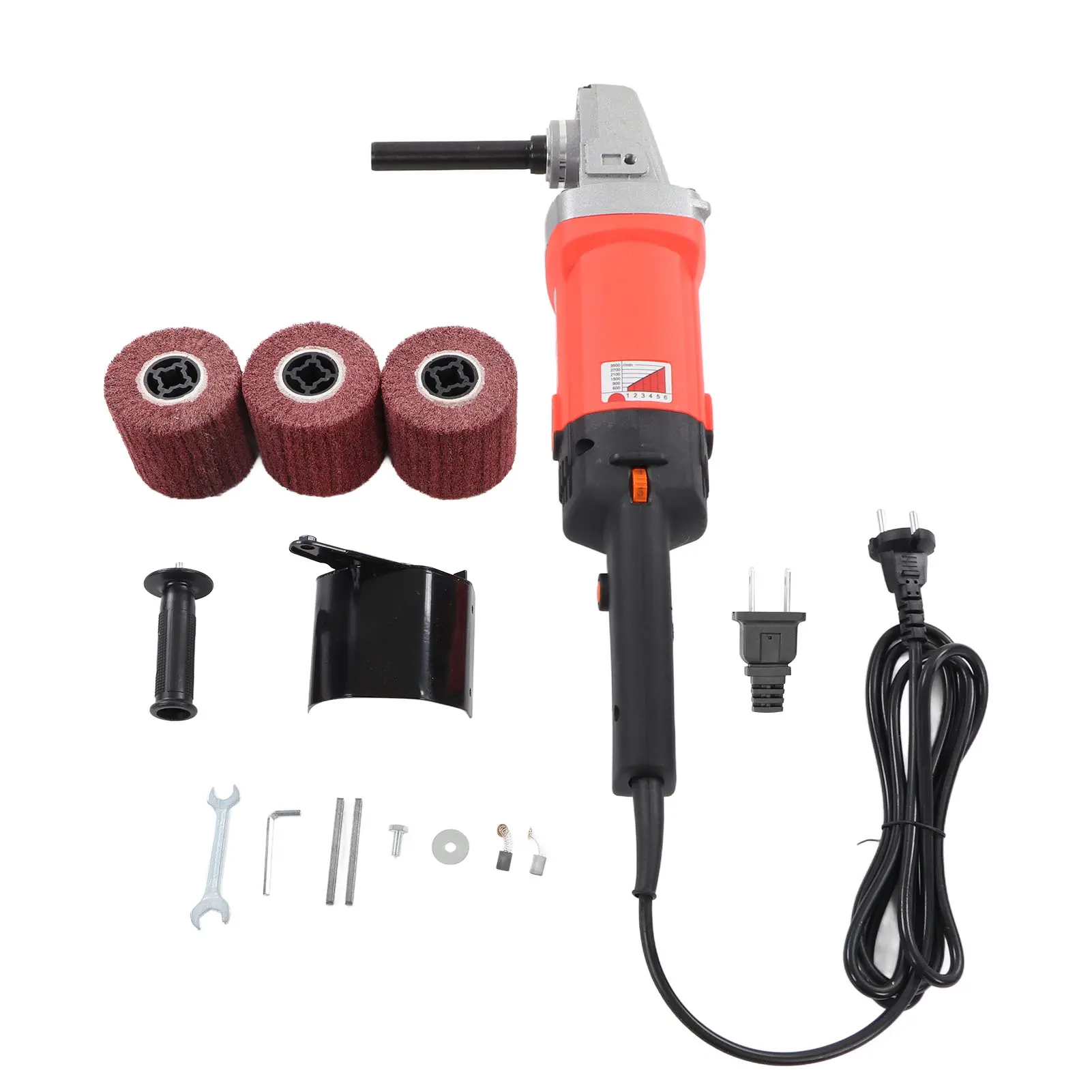 Handheld Electric Polisher Burnishing Polishing Machine 1400W 6 Gear  Handle Handheld Electric Sander Polisher with 3 Wheels