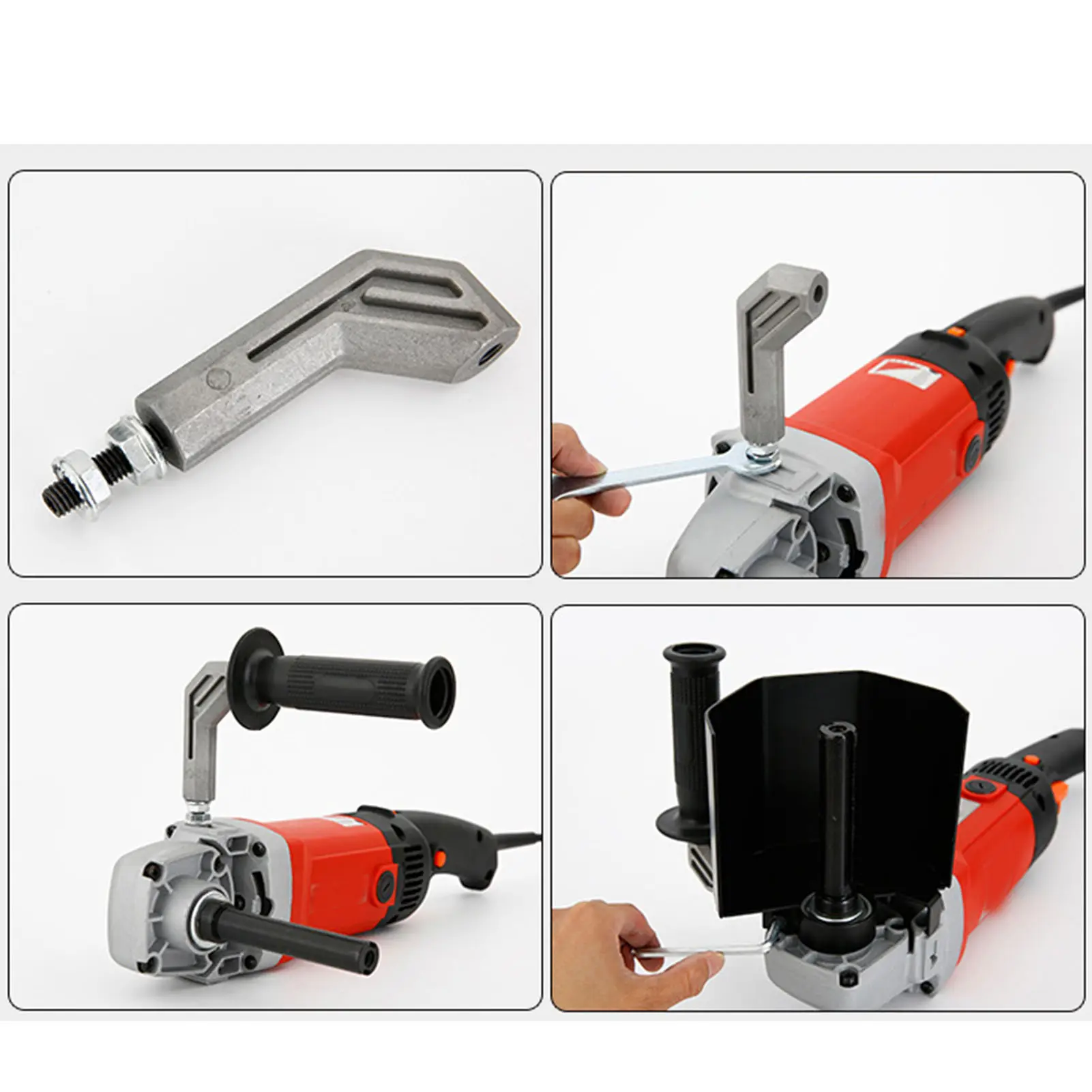 Handheld Electric Polisher Burnishing Polishing Machine 1400W 6 Gear  Handle Handheld Electric Sander Polisher with 3 Wheels