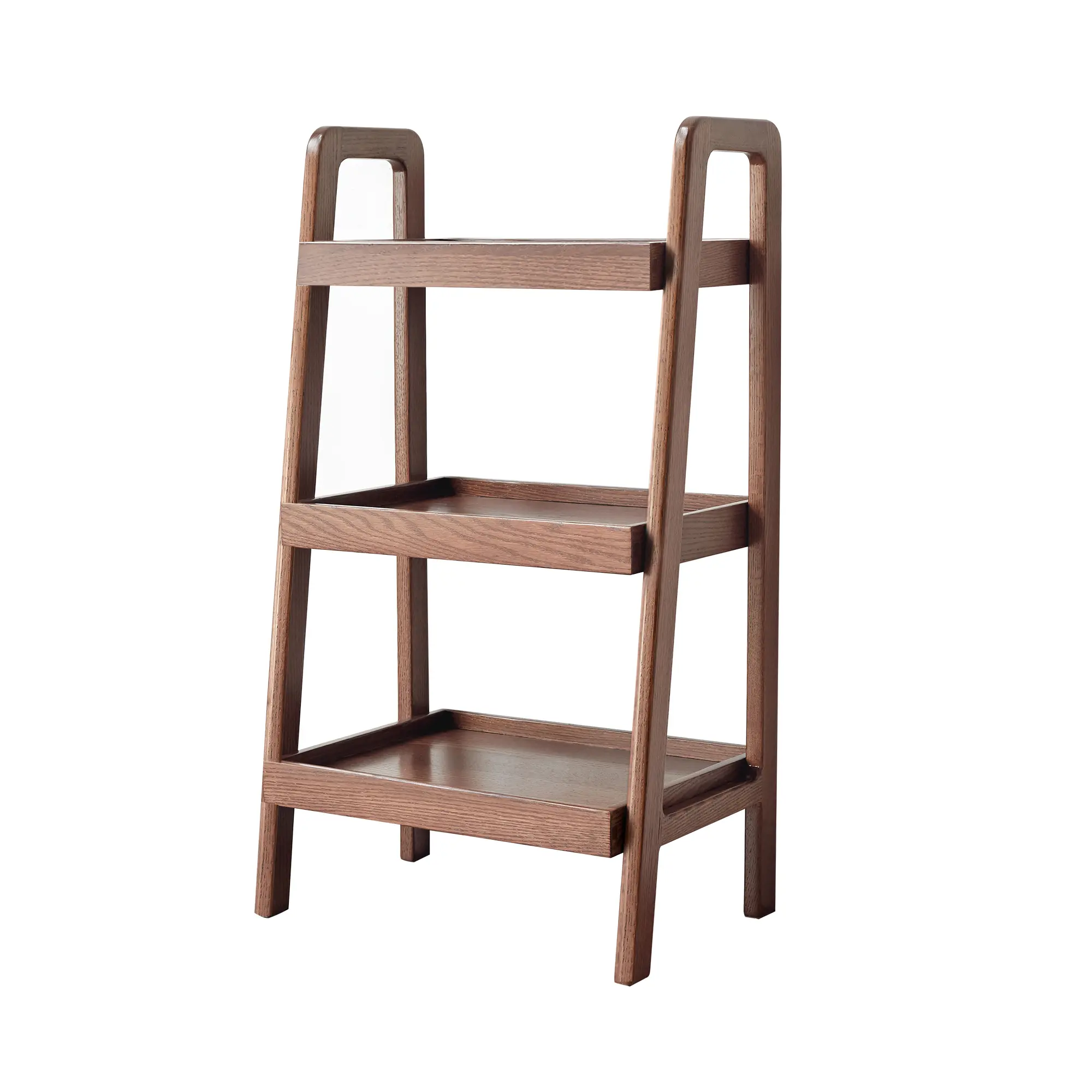 Walnut Color Oak Storage Bench, 3-Tier Beech Wood Shoe Rack for Entryway, Premium Storage Organizer for Bathroom, Living Room, B