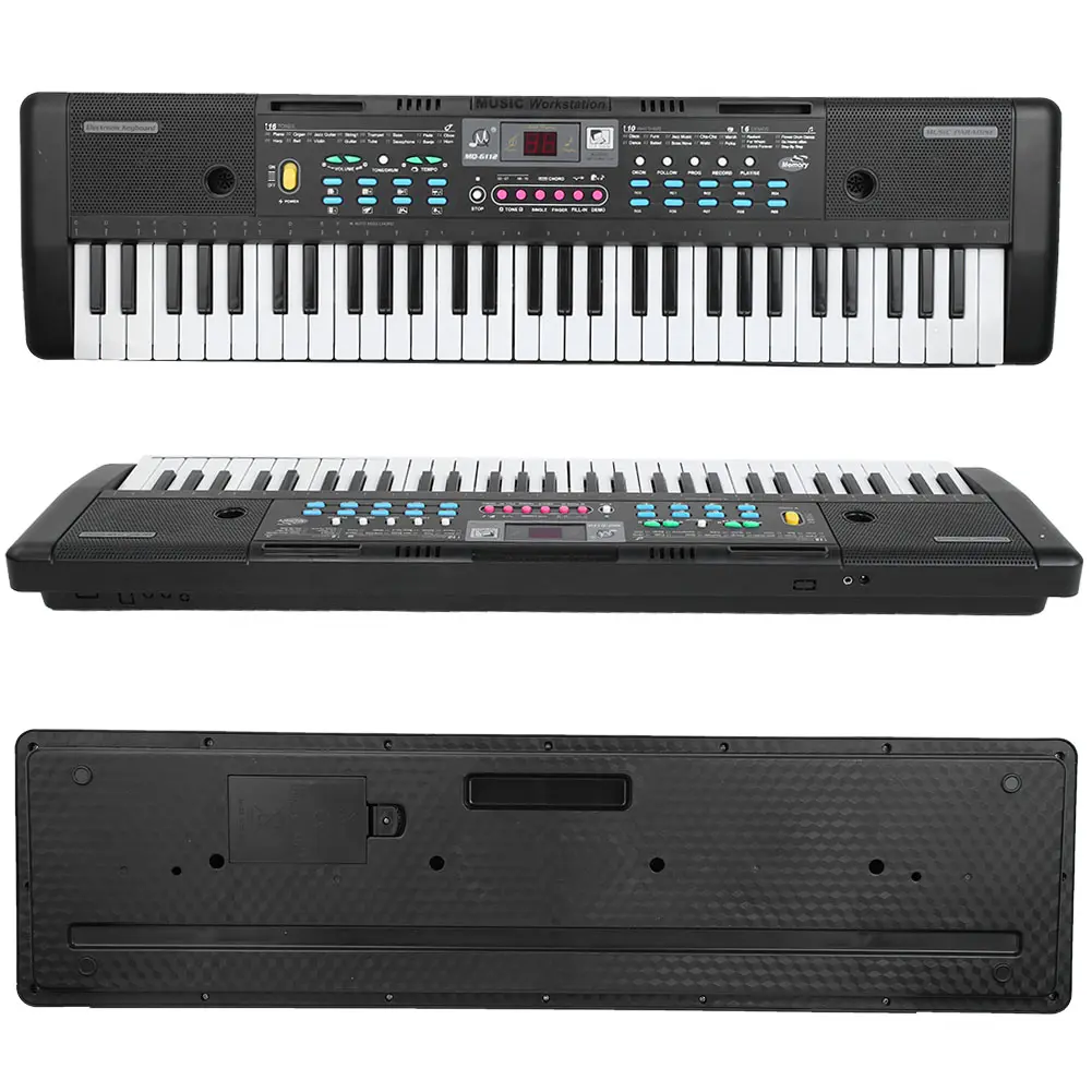Digital Keyboard Portable Digital Keyboard 61 Keys Electronic Organ Portable Digital Music Keyboard with Microphone Kids