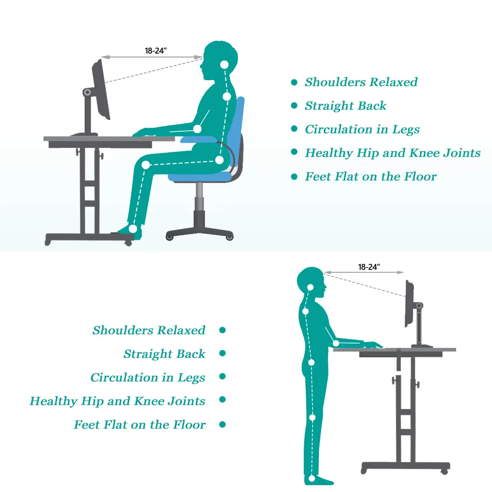 Adjustable PC Desk Computer Table Multi Purpose PC Table Multi purpose Height Adjustable Laptop Desk Table PC Table