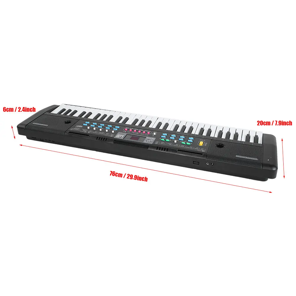 Digital Keyboard Portable Digital Keyboard 61 Keys Electronic Organ Portable Digital Music Keyboard with Microphone Kids