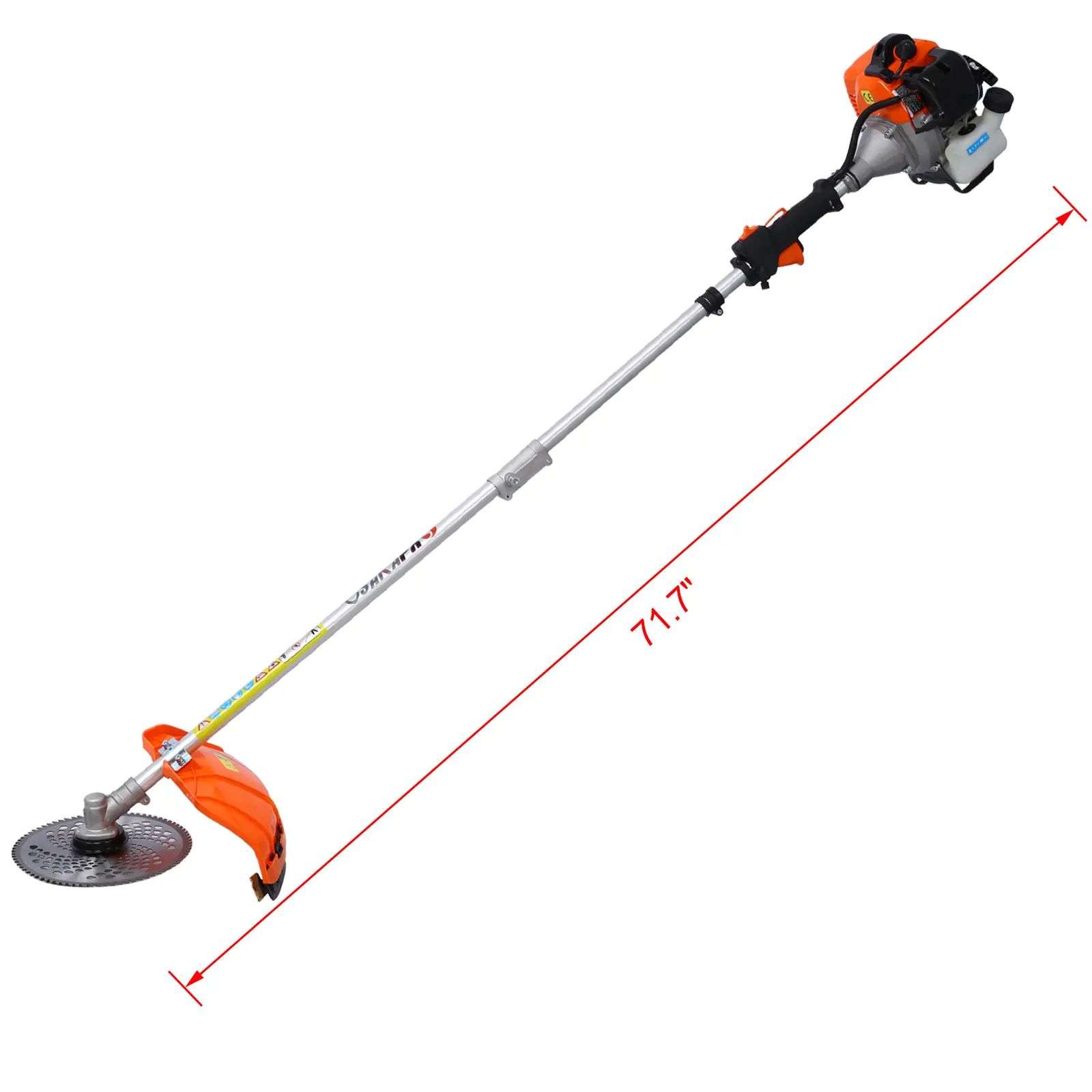 10 in 1 Multi-Functional Trimming Tool, 52CC 2-Cycle Garden Tool System with Gas Pole Saw, Hedge Trimmer, Grass Trimmer, and Bru