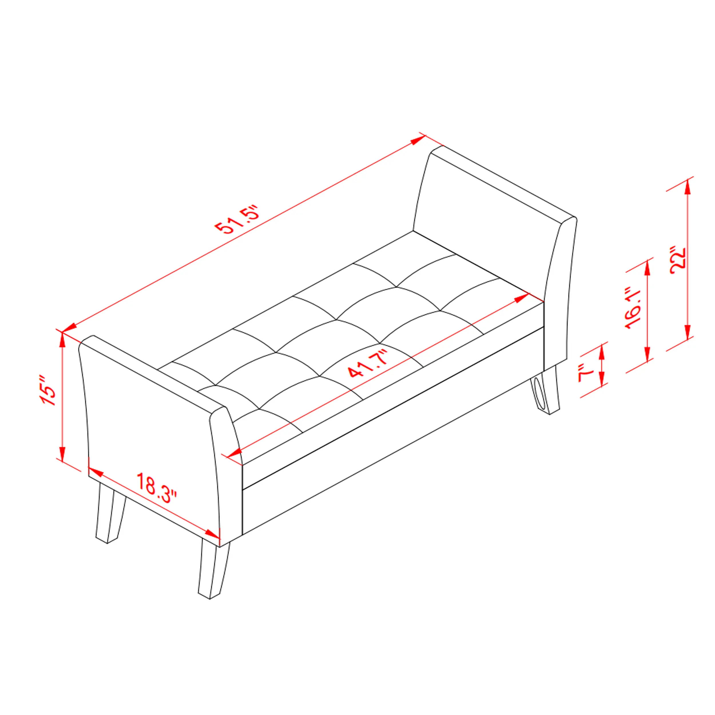 51.5" Bed Bench with Storage Beige Velvet 51.5" Bed Bench with Storage Beige Velvet