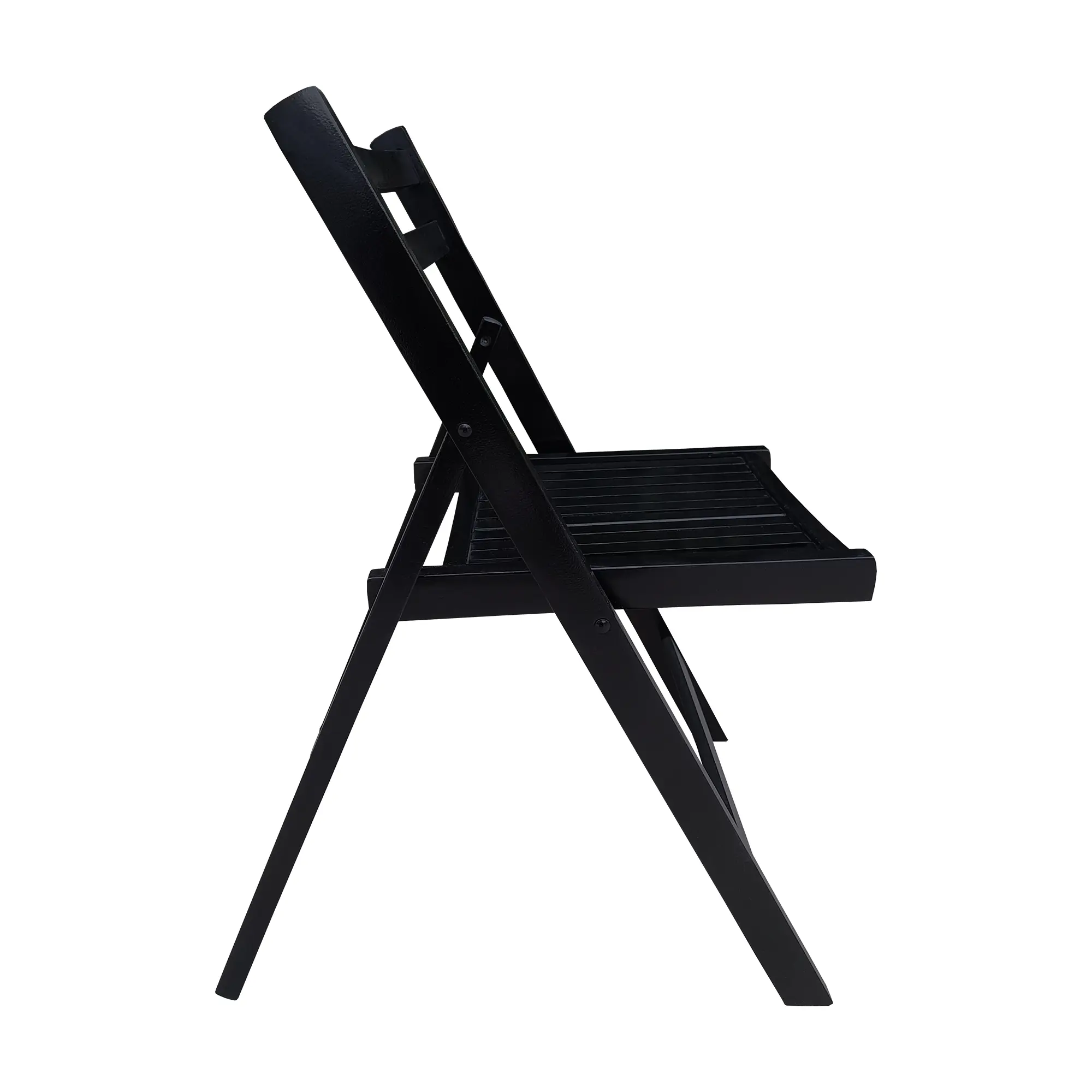 4pcs Furniture Slatted Wood Folding Special Event Chair - black, Set of 4, FOLDING CHAIR, FOLDABLE STYLE