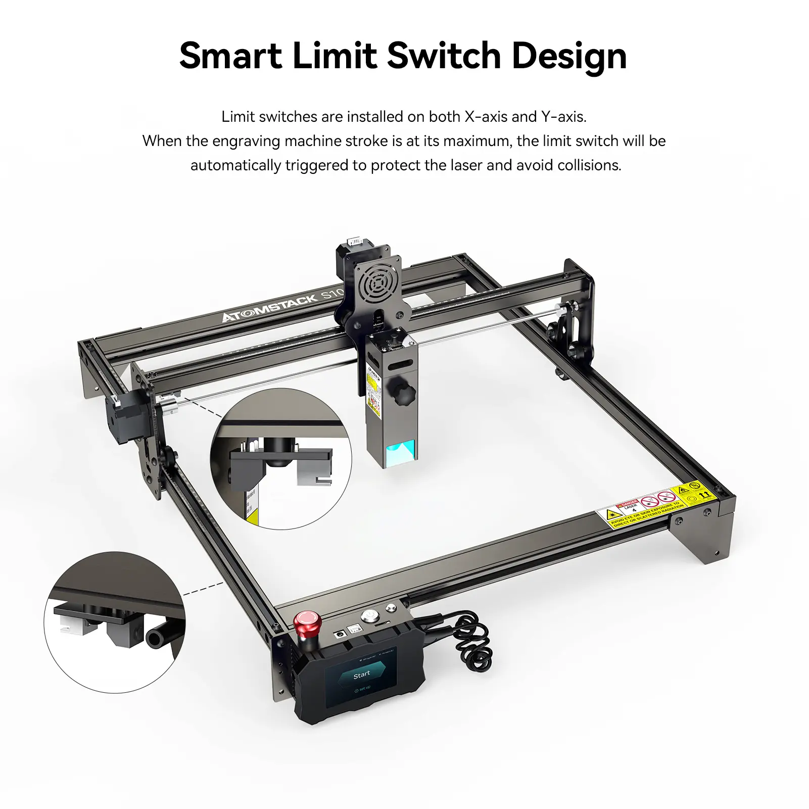 ATOMSTACK S10 Pro CNC Desktop DIY Laser Engraving Cutting Machine with 410x400mm Engraving Area Fixed-Focus Ultra-thin Lase