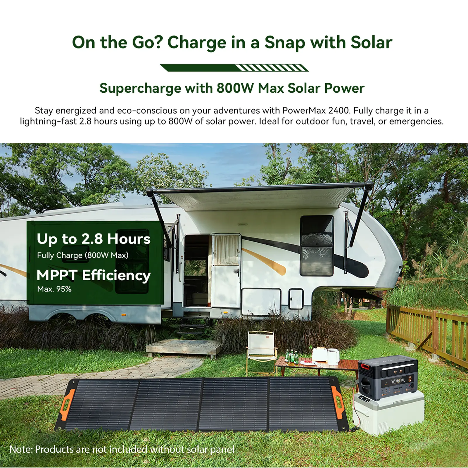 OSCAL PowerMax 2400 2400W 1872Wh Portable Power Station, Dual Speaker, 1.2h Fast Charging, App Control, LED Light, 16 Outputs, U