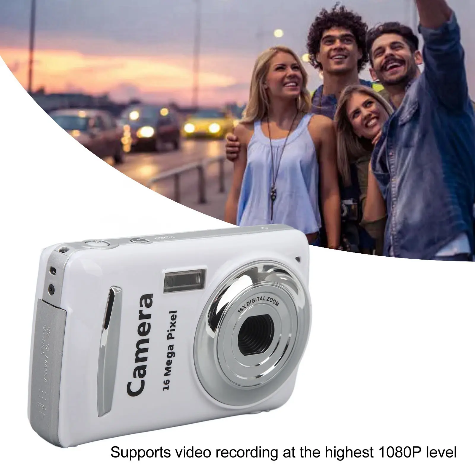 Compact Camera 2.4 In Portable Camera 16X Digital Zoom 1080P 16MP Auto Focus Digital Camera for Photography Video Digital Camera