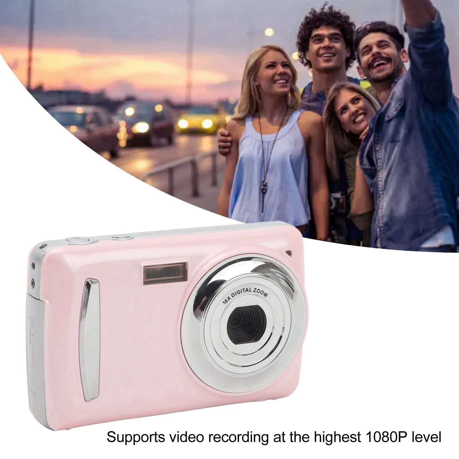 Compact Camera 2.4 In Portable Camera 16X Digital Zoom 1080P 16MP Auto Focus Digital Camera for Photography Video Digital Camera