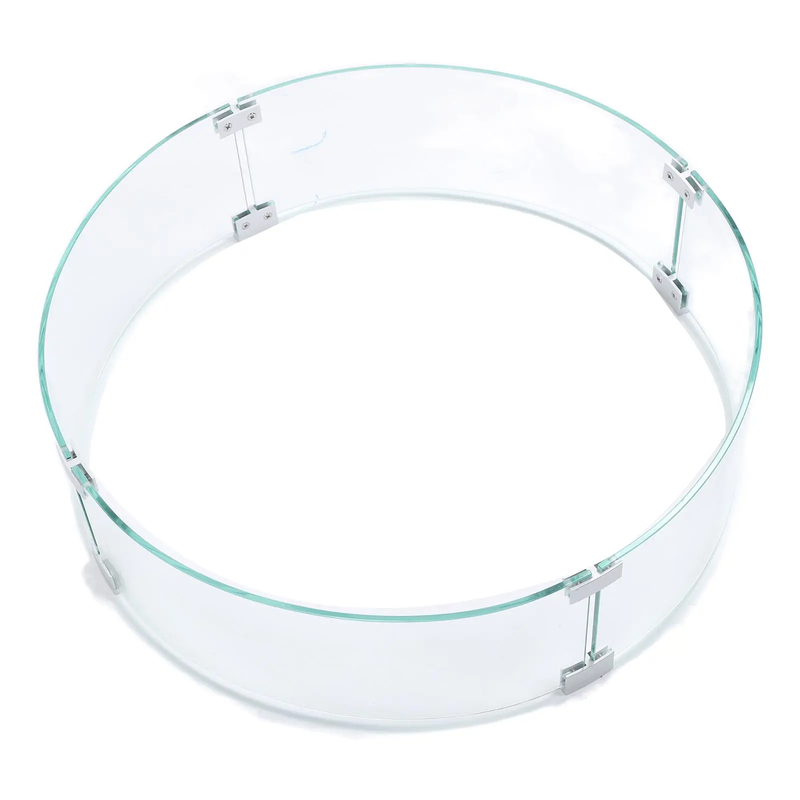Round Fire Pit Wind Guard Tempered Glass Windscreen Clear Flame  650mm Diameter 6mm Thickness Tempered Glass Flame