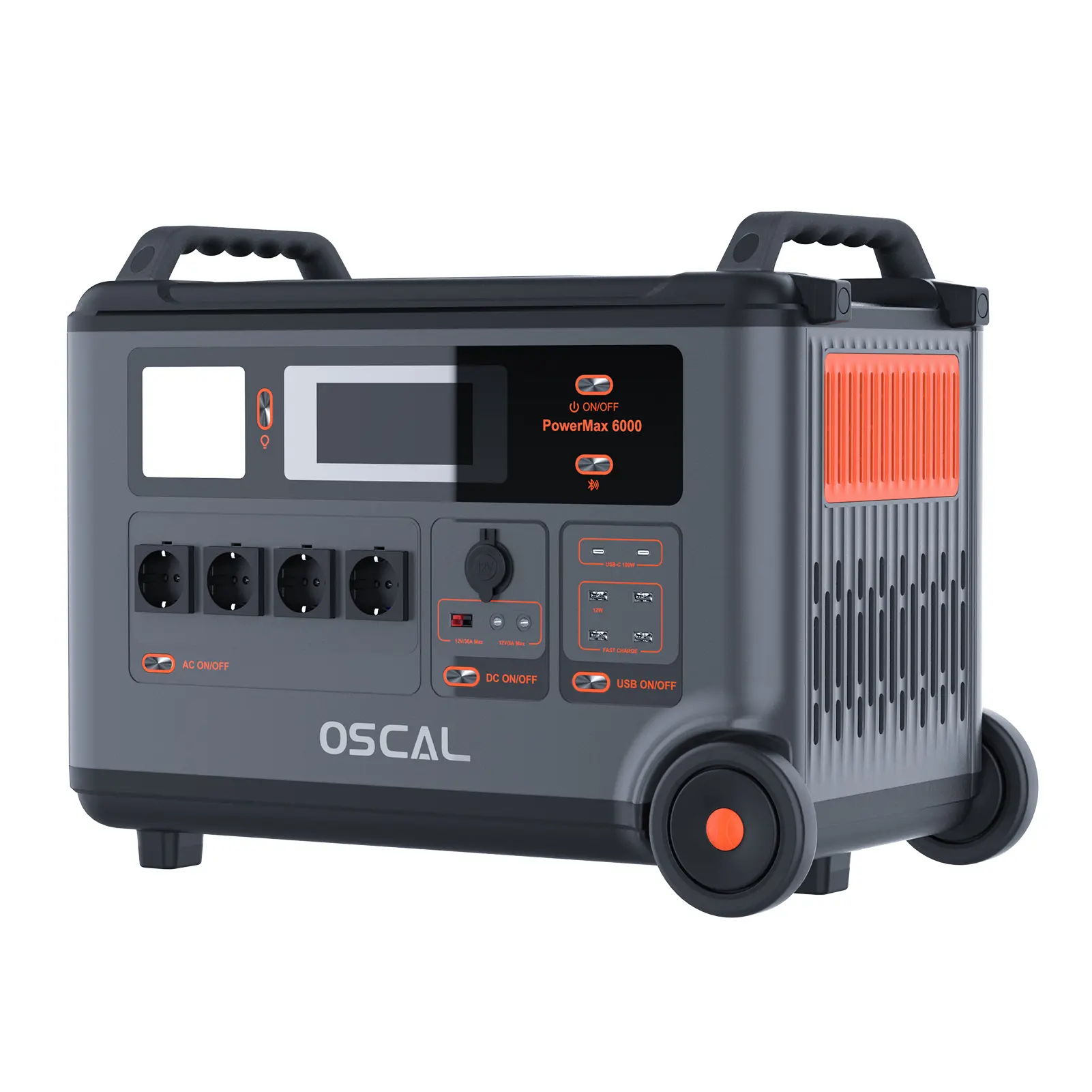 Oscal PowerMax 6000 6000W Rugged Power Station 3600Wh to 57600Wh LiFePO4 Battery 14 Outlets 120V/240V Dual Voltage Output 3500+