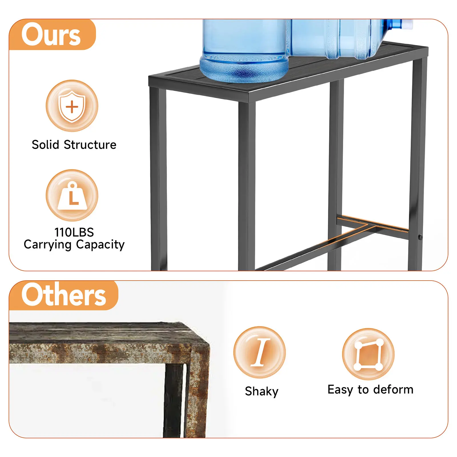 Rectangle Dining Table,  Outdoor Picnic Table, Rectangular Dinner Table for Dining Room Kitchen