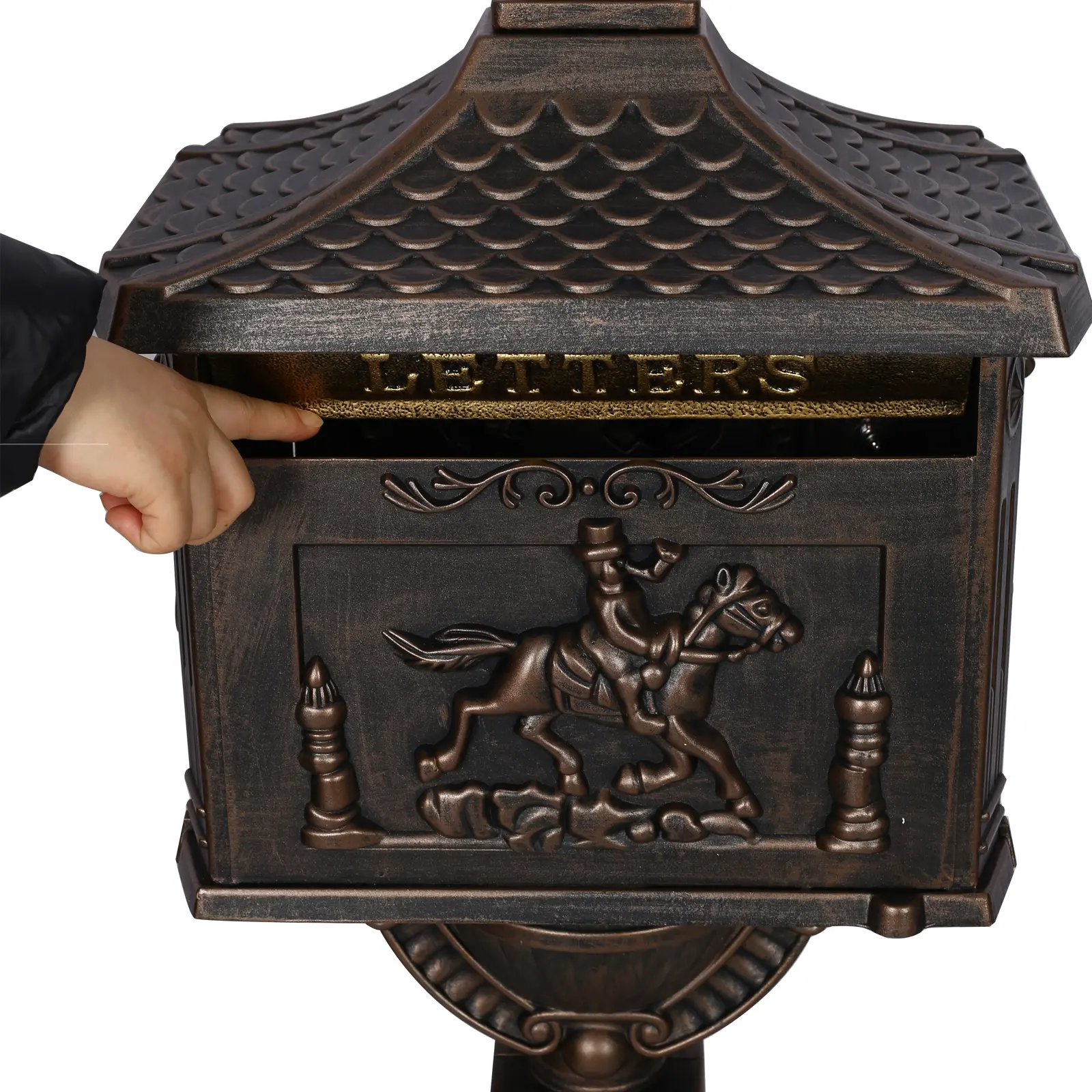 Cast Aluminum Mail Box,Postal Box , Mailbox Color Bronze