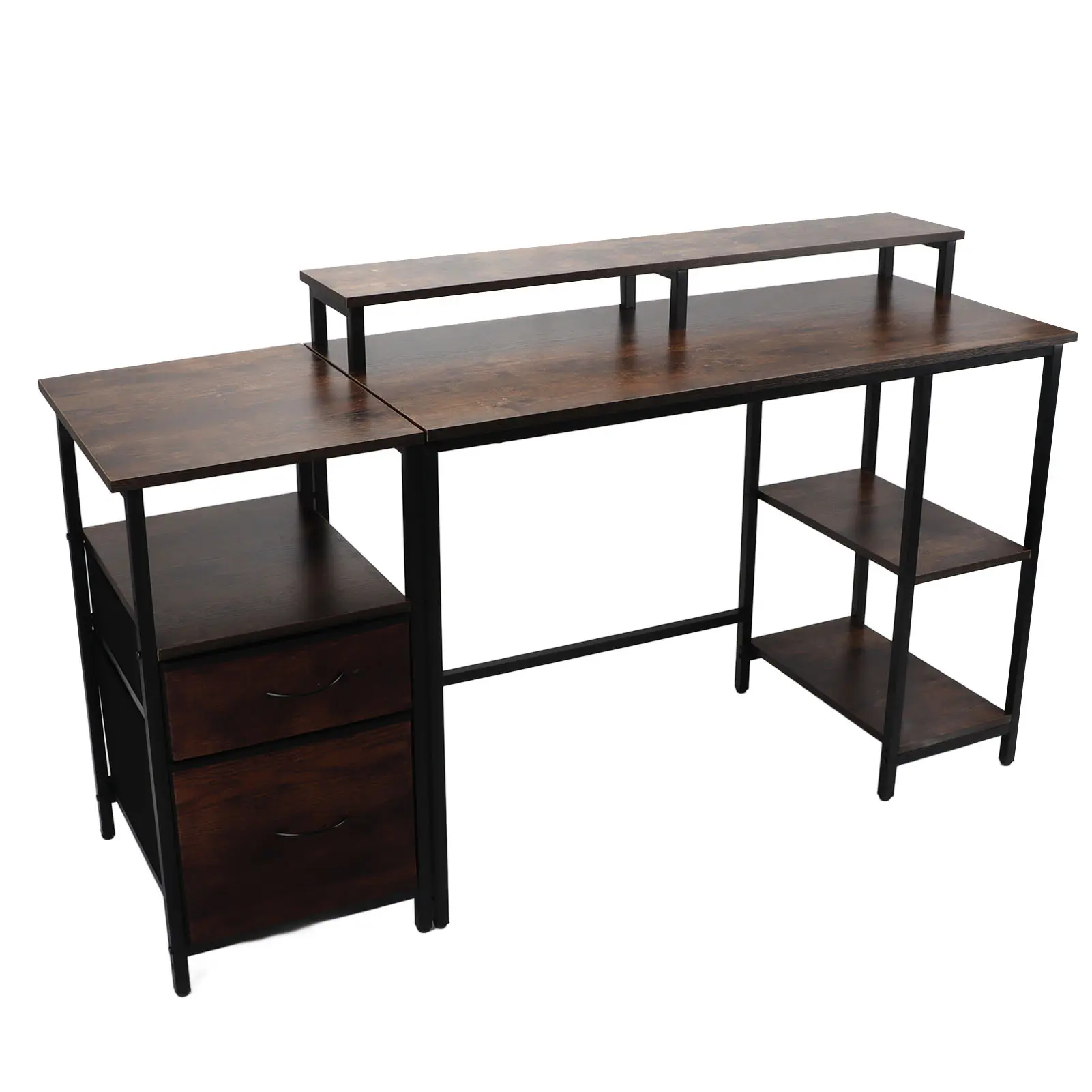 Computer Table Home Office Computer Desk Industrial Vintage Computer Desk with Raised Shelf for Home Office Computer Desk