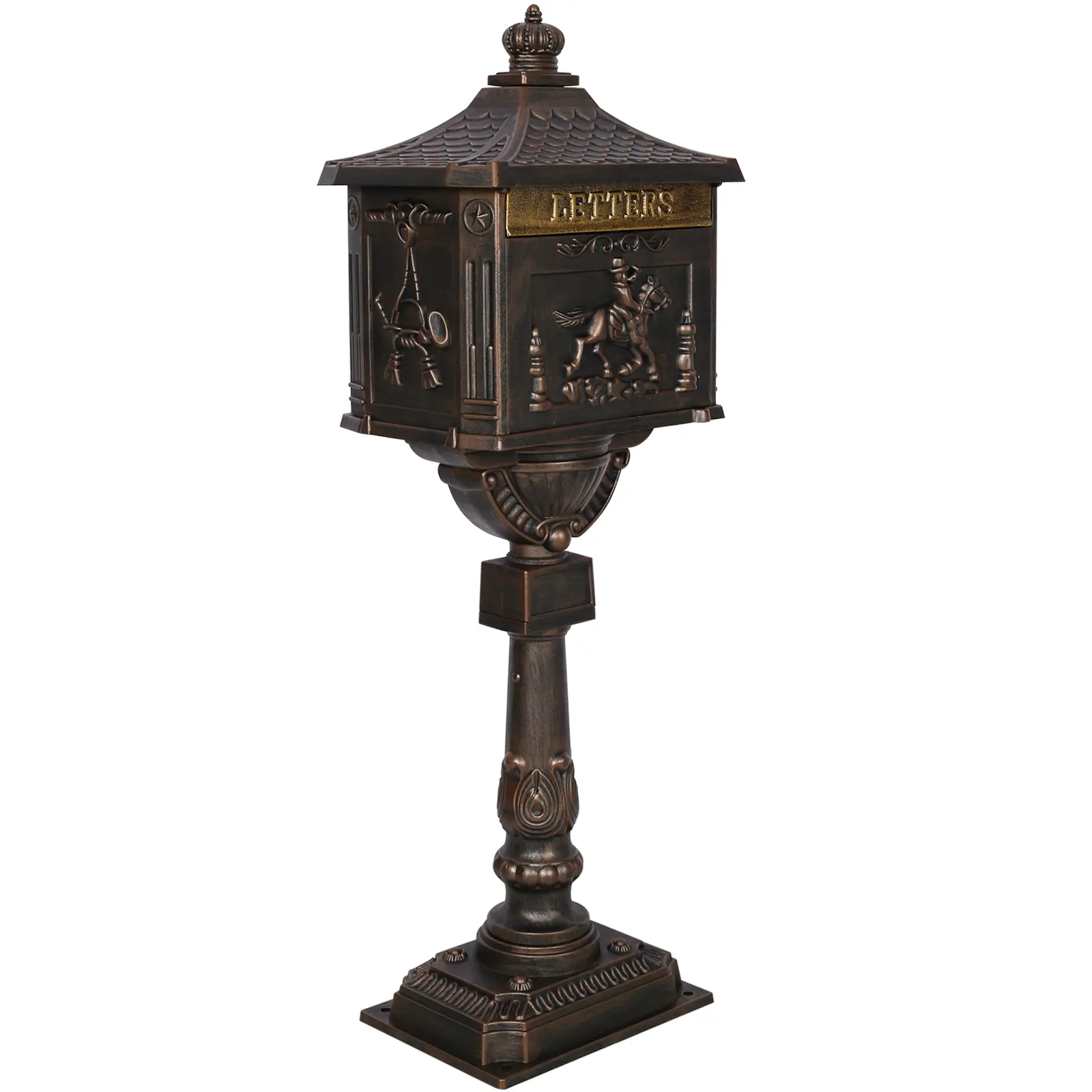 Cast Aluminum Mail Box,Postal Box , Mailbox Color Bronze
