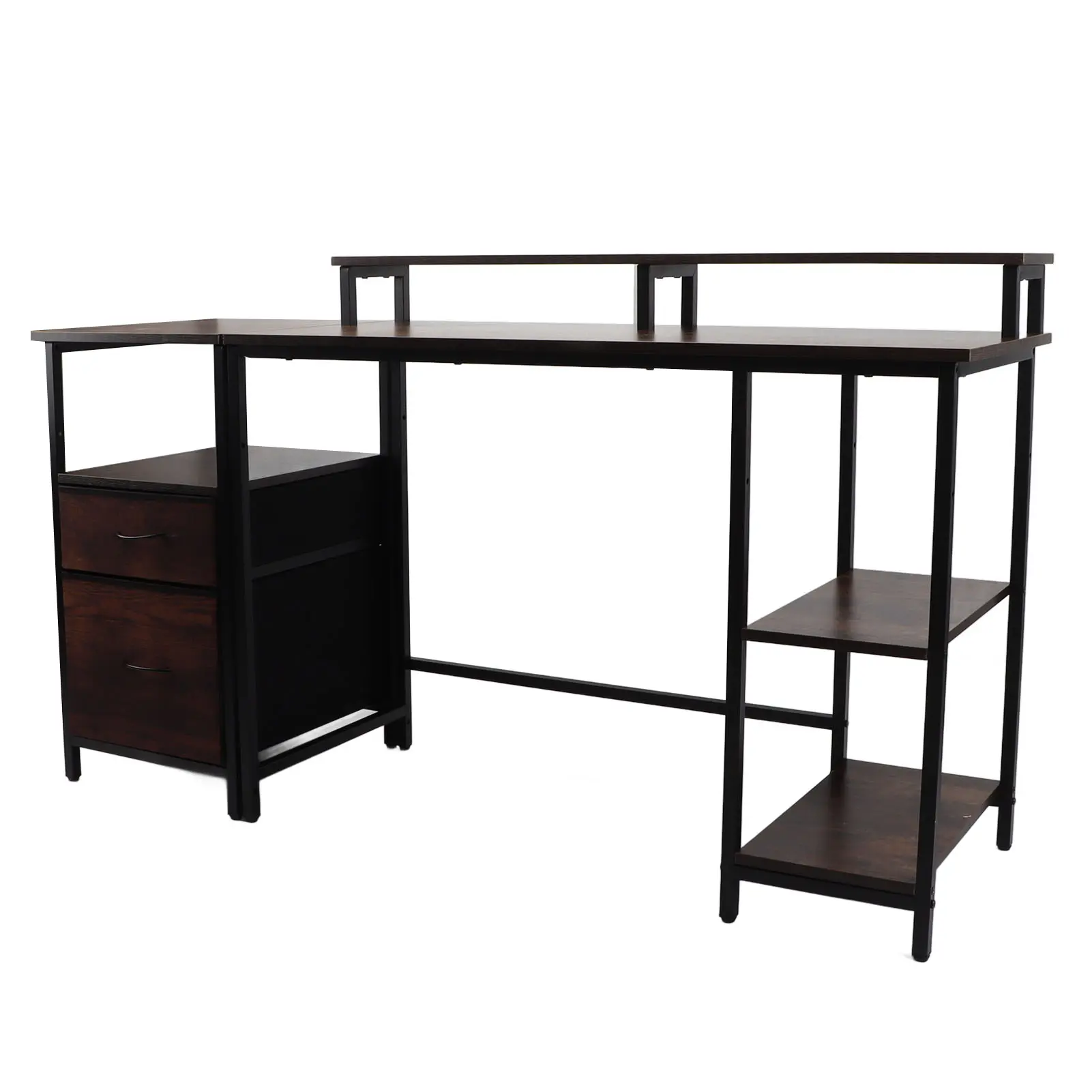 Computer Table Home Office Computer Desk Industrial Vintage Computer Desk with Raised Shelf for Home Office Computer Desk