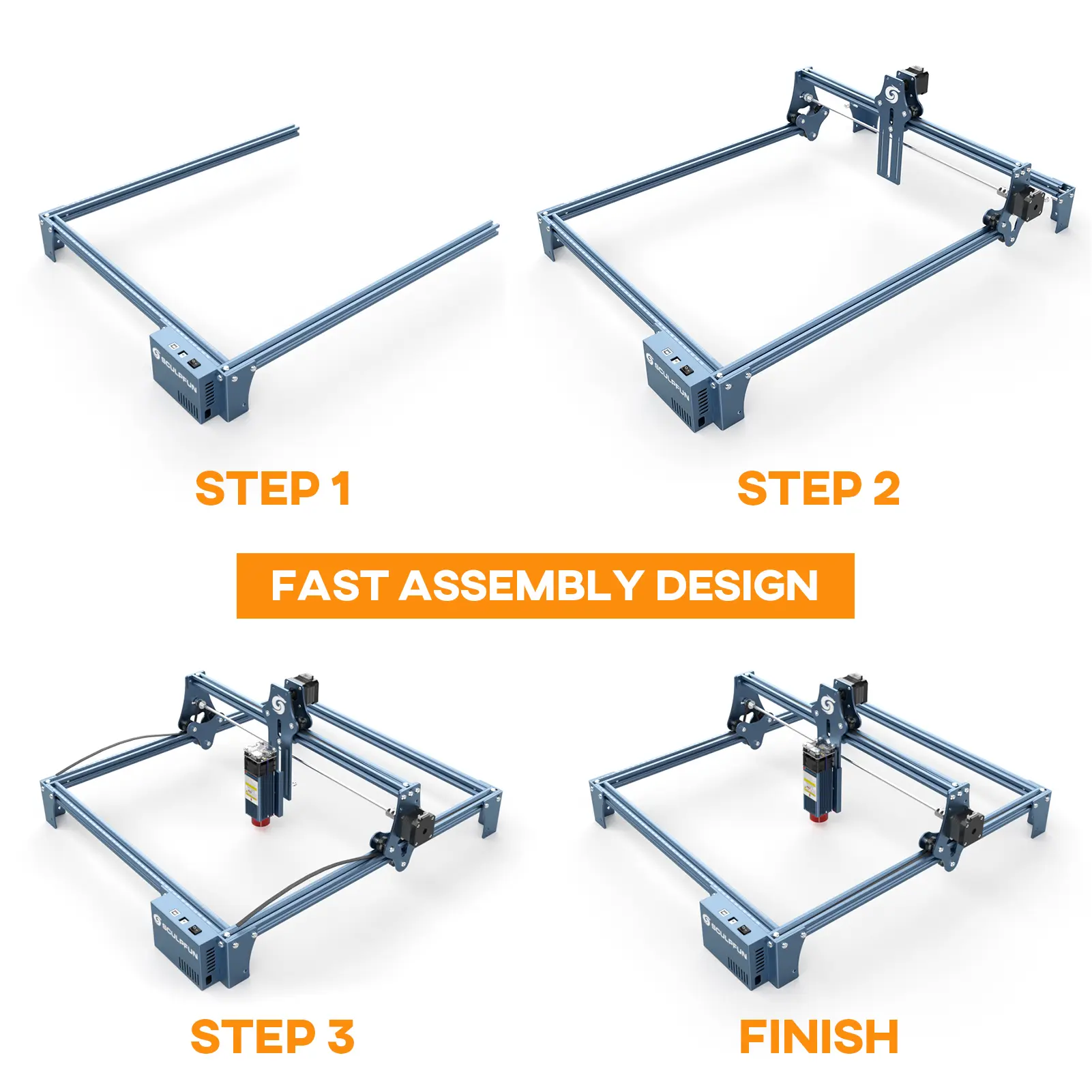 S9 Laser Engraving Machine Ultra-thin Laser Beam Shaping Technology High-precision Wood Acrylic Laser Engraver Cutting