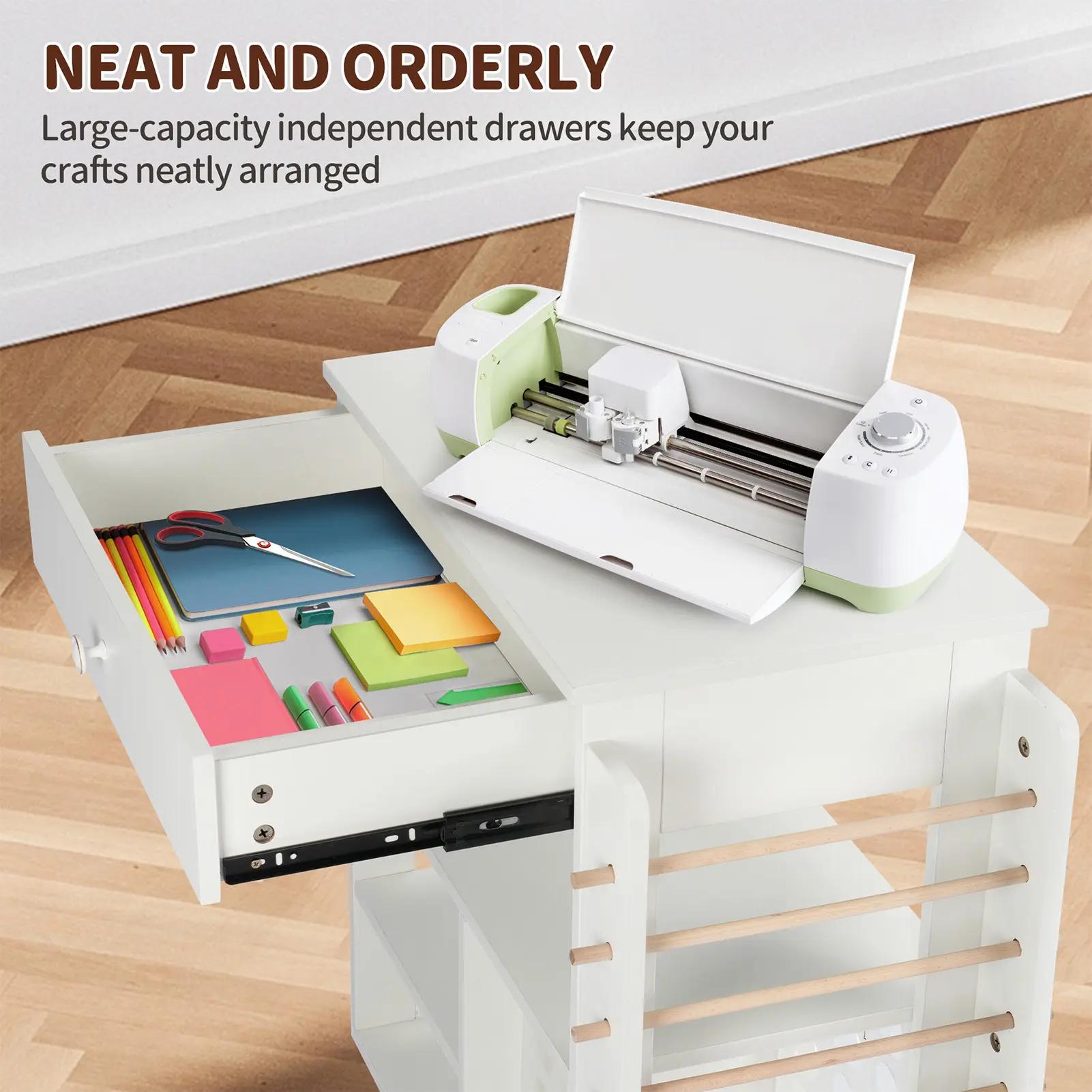 Mobile Storage Rack Craft Storage Cart Trolley Kitchen Bathroom Bedroom Multi Storey Snacks Storage Rack with Wheels Organizer