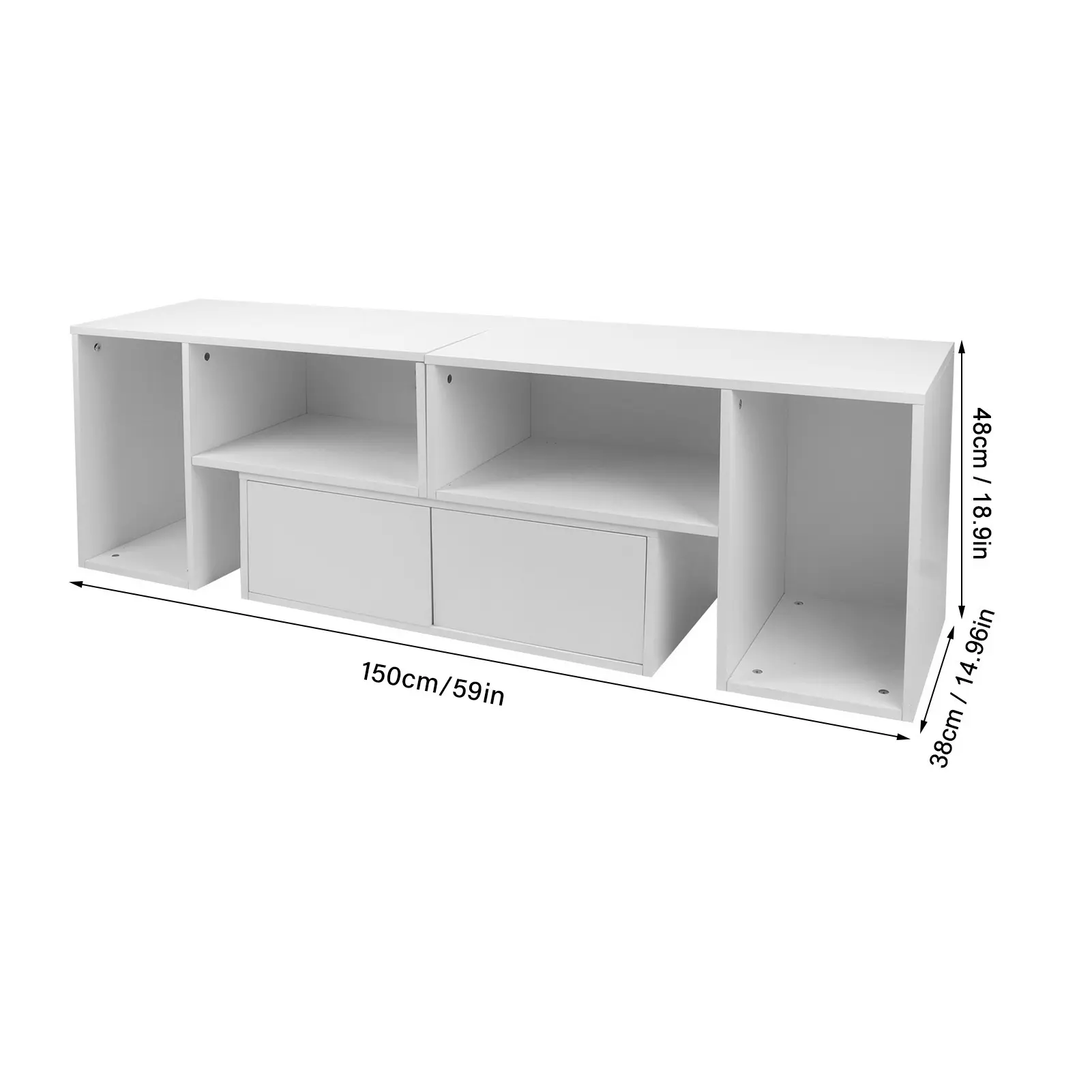 Board TV Cabinet Board TV Cabinet Stand Panel Set with LED Light Drawer Living Room Home Furniture Board TV Stand Home Furniture