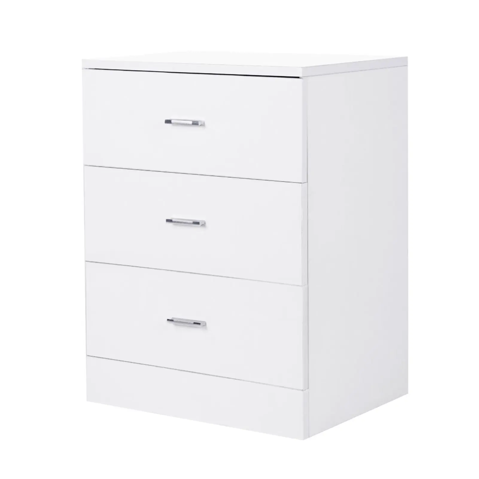 Modern Design 3-drawer Nightstand Glossy White Nightstand End Table Side Table high quality MDF board, eco-friendly and durable