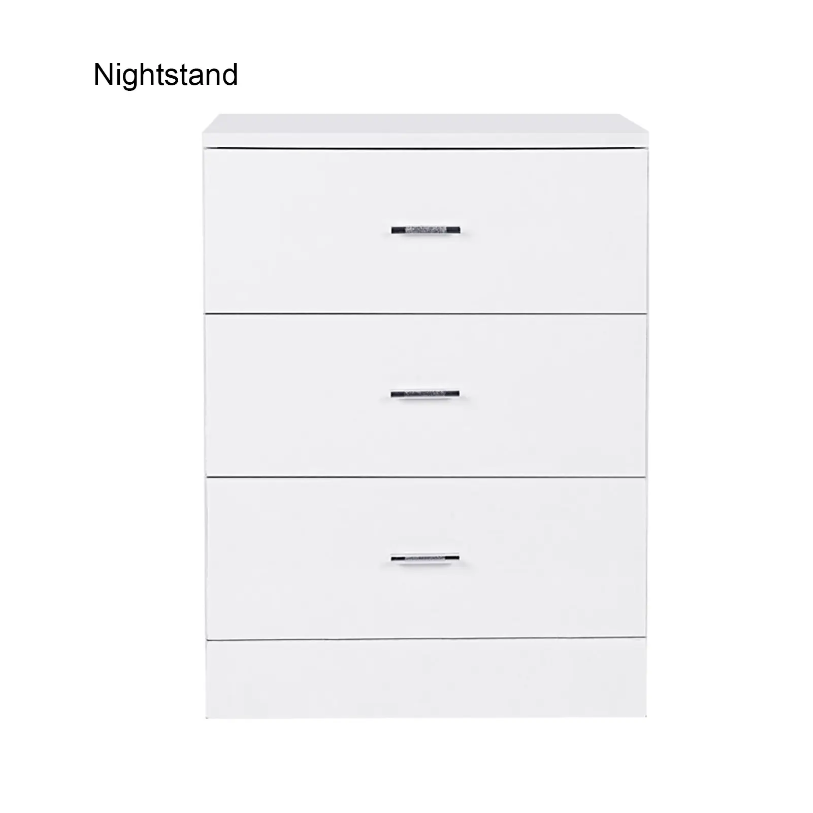 Modern Design 3-drawer Nightstand Glossy White Nightstand End Table Side Table high quality MDF board, eco-friendly and durable