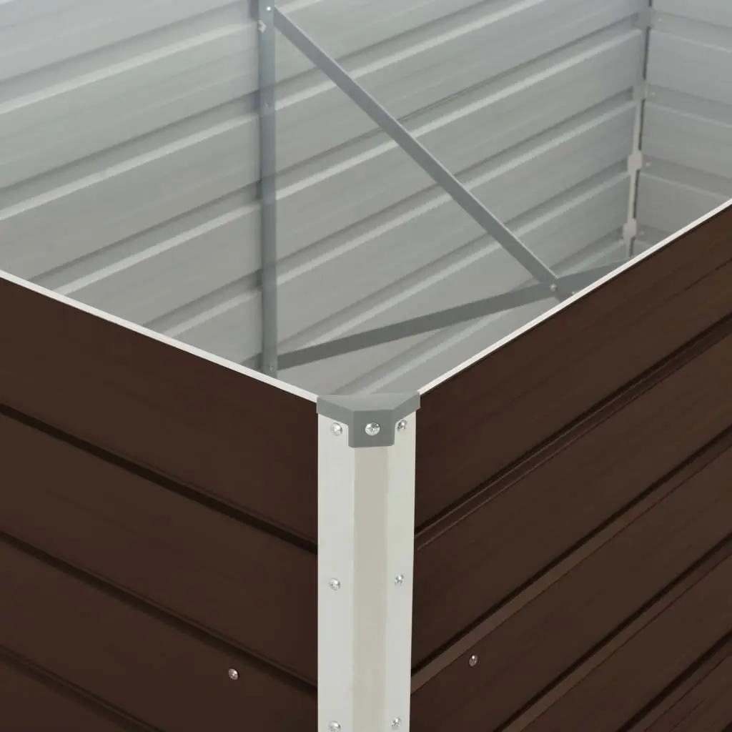 Raised Garden Bed Metal Rectangular 160x80x77 cm for Balcony Deck or Patio Planting Vegetables Flowers Pots Galvanised Steel