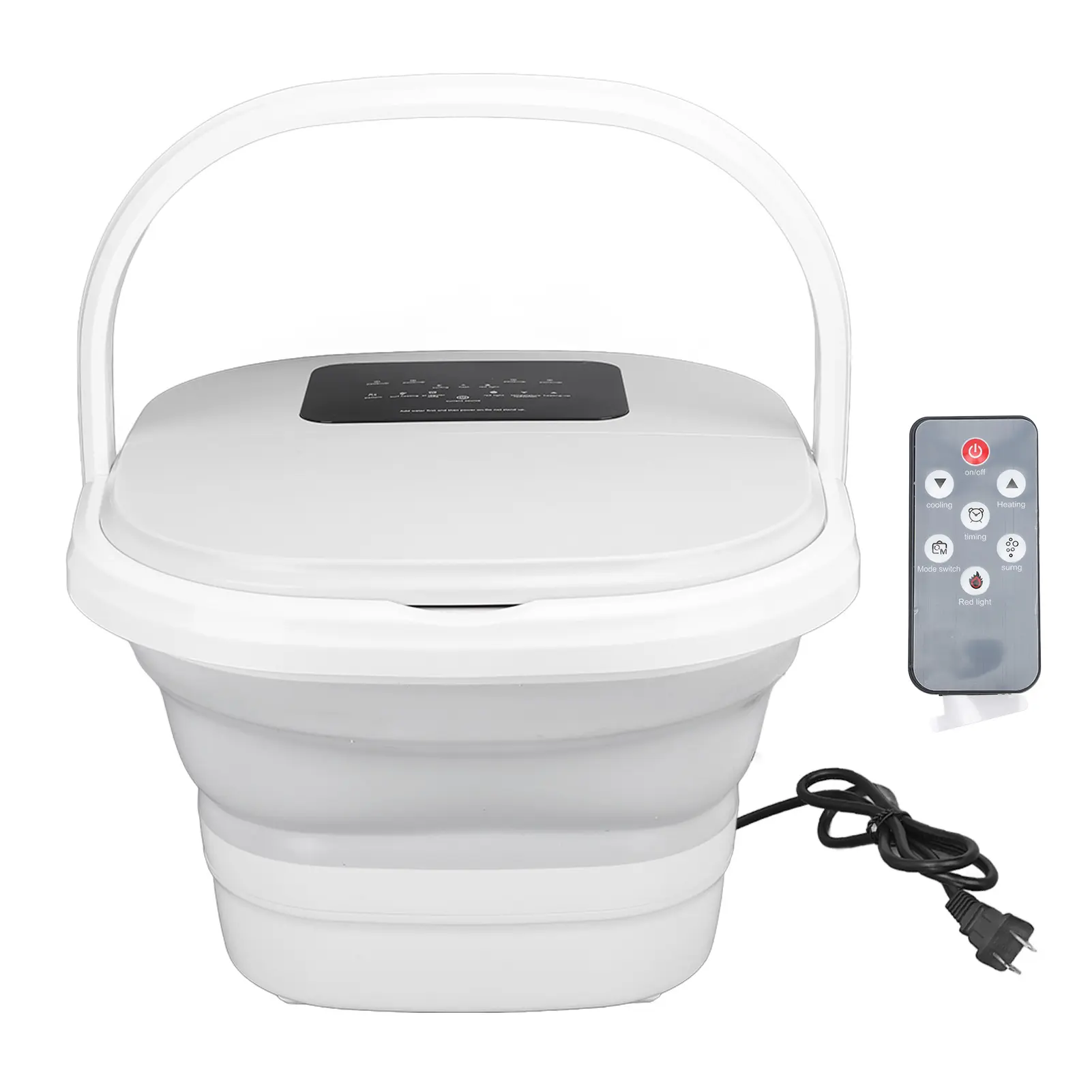 Foot Soak Tub Smart Foldable 420W 8L Large Capacity Heating Foot Massager Spa Soaker with 8 Set Rollers Foot Massager Spa Soaker