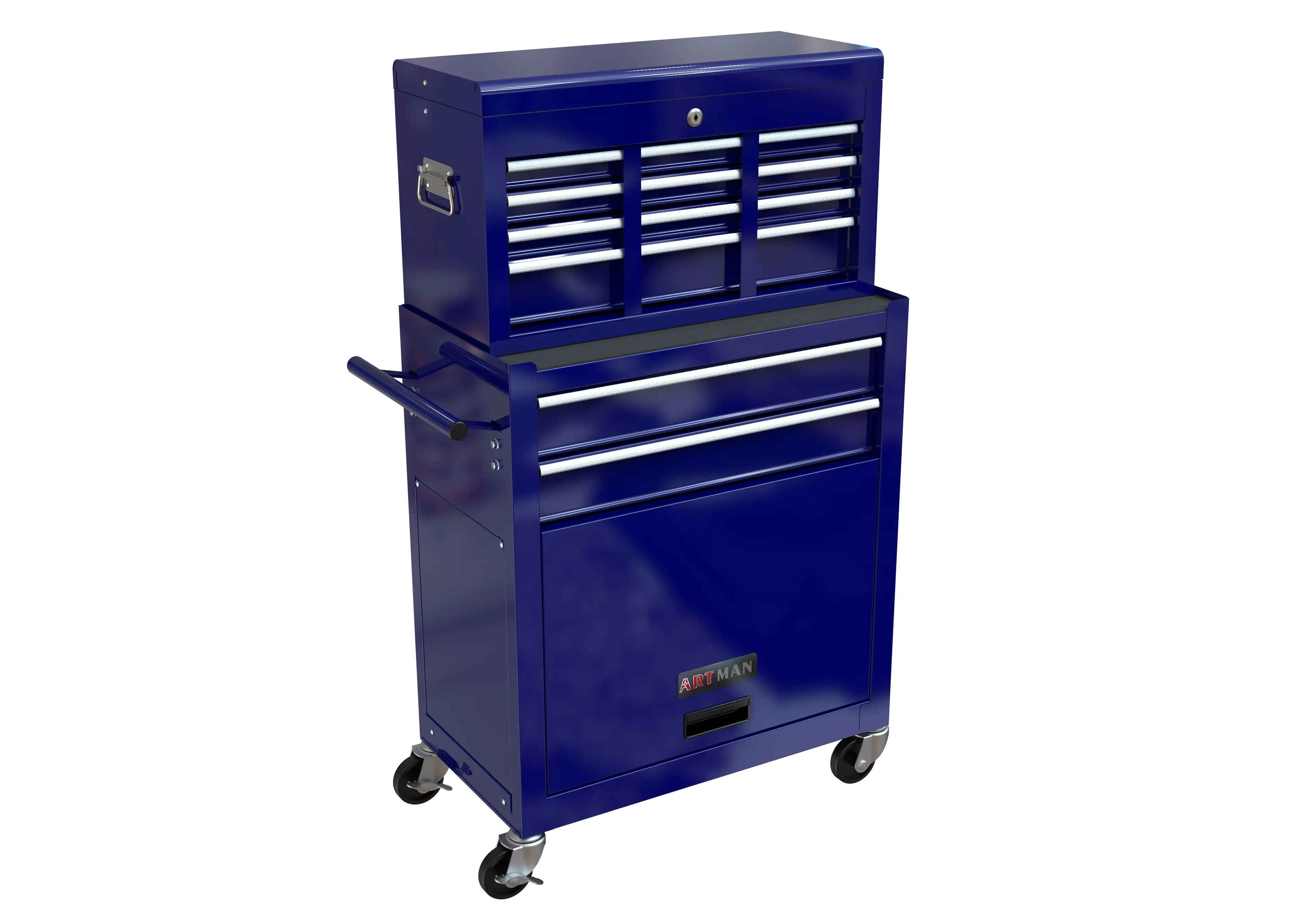 High Capacity Rolling Tool Chest with Wheels and Drawers, 8-Drawer Tool Storage Cabinet