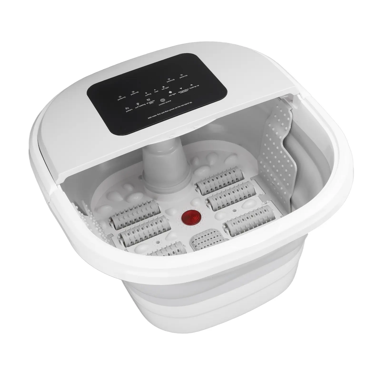 Foot Soak Tub Smart Foldable 420W 8L Large Capacity Heating Foot Massager Spa Soaker with 8 Set Rollers Foot Massager Spa Soaker