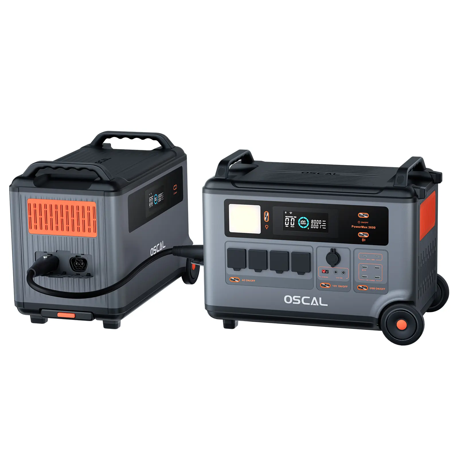 Oscal BP3600 3600Wh Extra Battery Pack 3600Wh to 57600Wh Battery Expandable Capacity Work with PowerMax 3600(can not be used alo