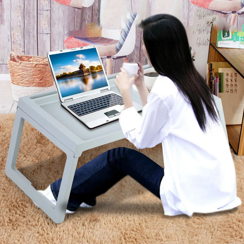 Foldable Bed Table Foldable Desk Serving Table Foldable Desk Breakfast Bed Table Computer Laptop Holder Portable Serving Tray